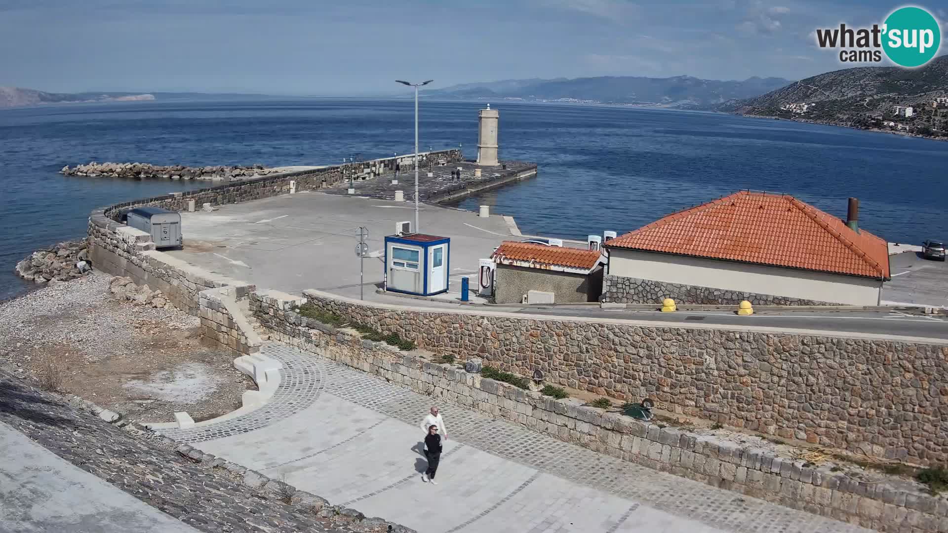 Senj Hafen Webcam – Wellenbrecher & Leuchtturm Liveblick