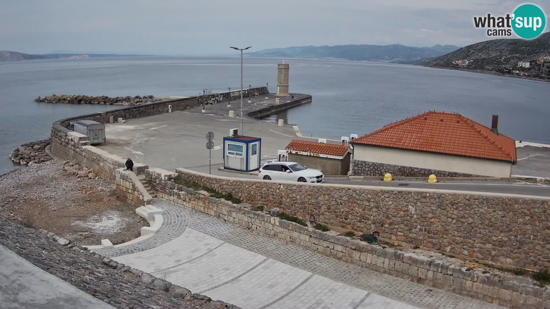 Senj Hafen Webcam – Wellenbrecher & Leuchtturm Liveblick