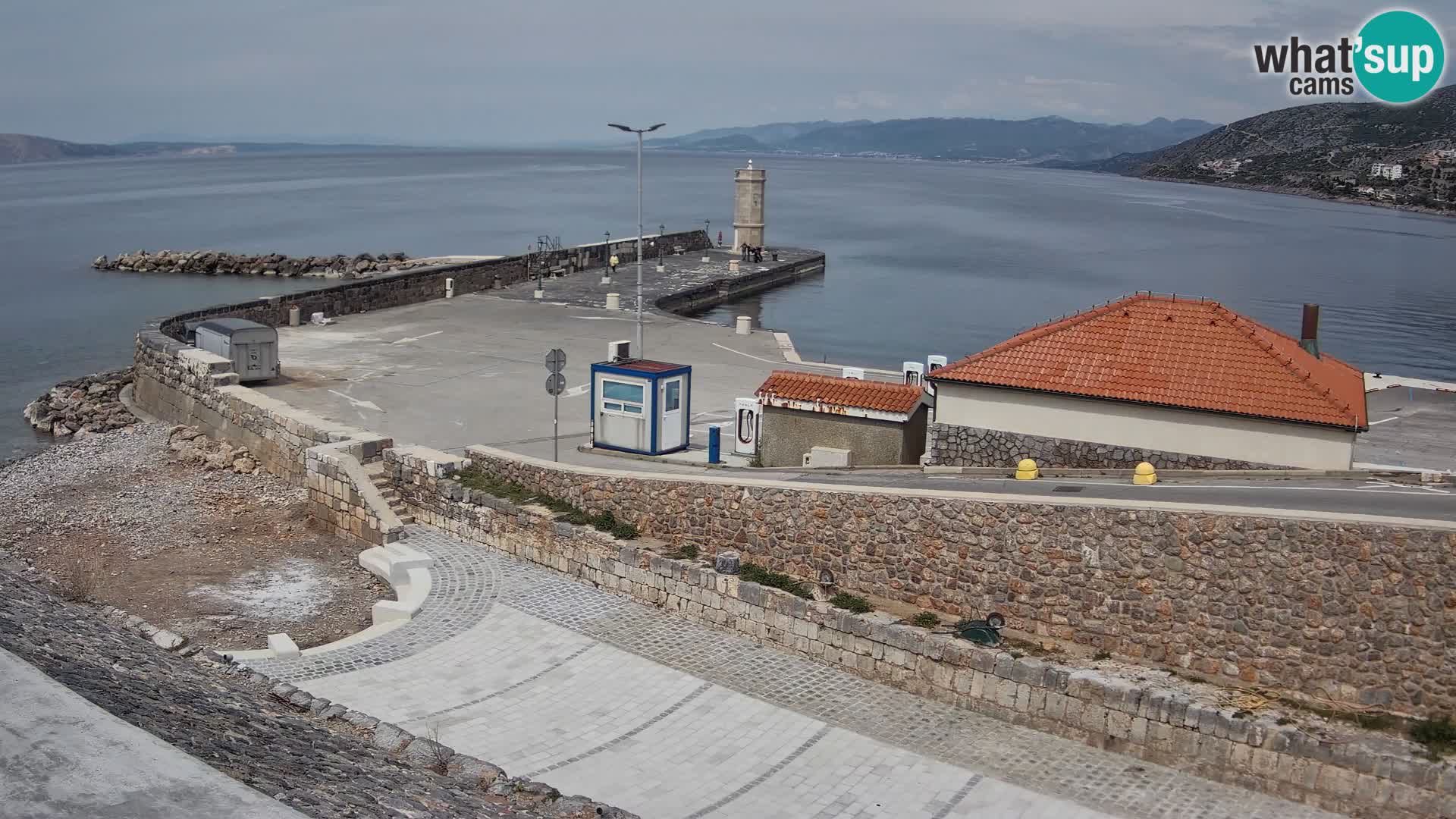 Senj Harbour Webcam – Breakwater & Lighthouse Live View
