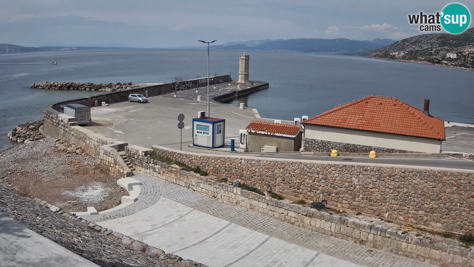 Senj Hafen Webcam – Wellenbrecher & Leuchtturm Liveblick