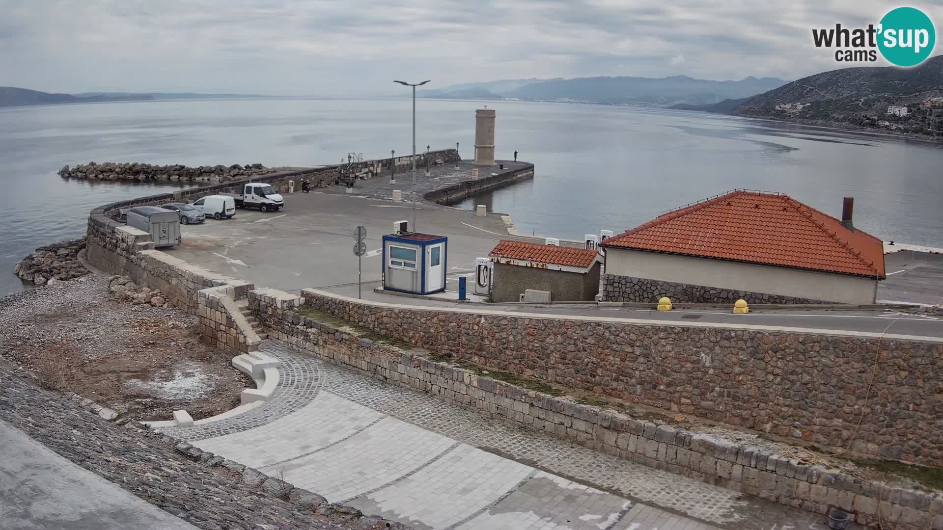 Senj Harbour Webcam – Breakwater & Lighthouse Live View