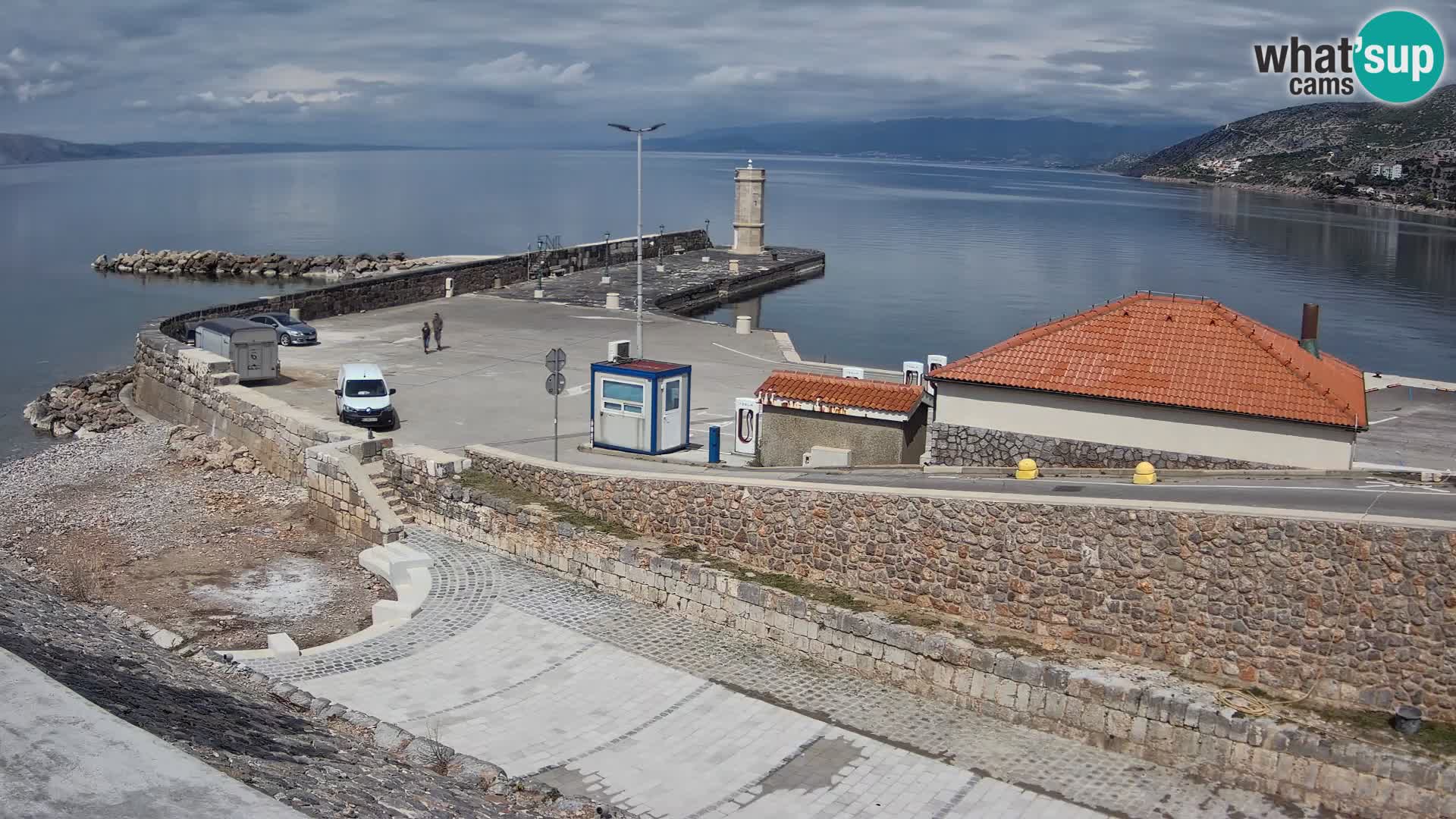 Senj Hafen Webcam – Wellenbrecher & Leuchtturm Liveblick