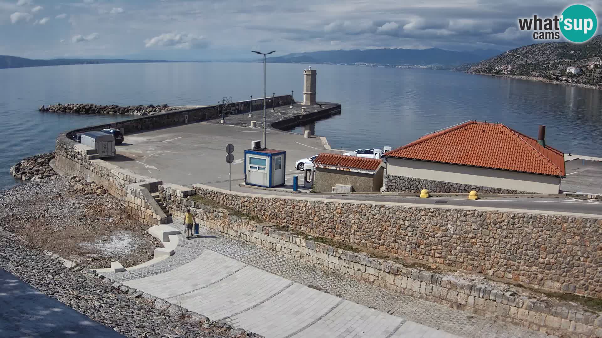 Senj Hafen Webcam – Wellenbrecher & Leuchtturm Liveblick