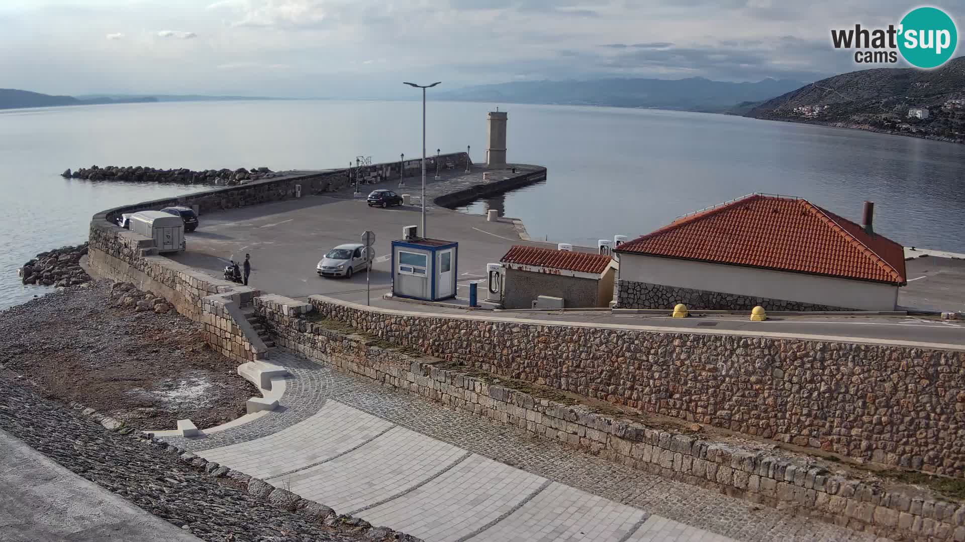Senj Hafen Webcam – Wellenbrecher & Leuchtturm Liveblick