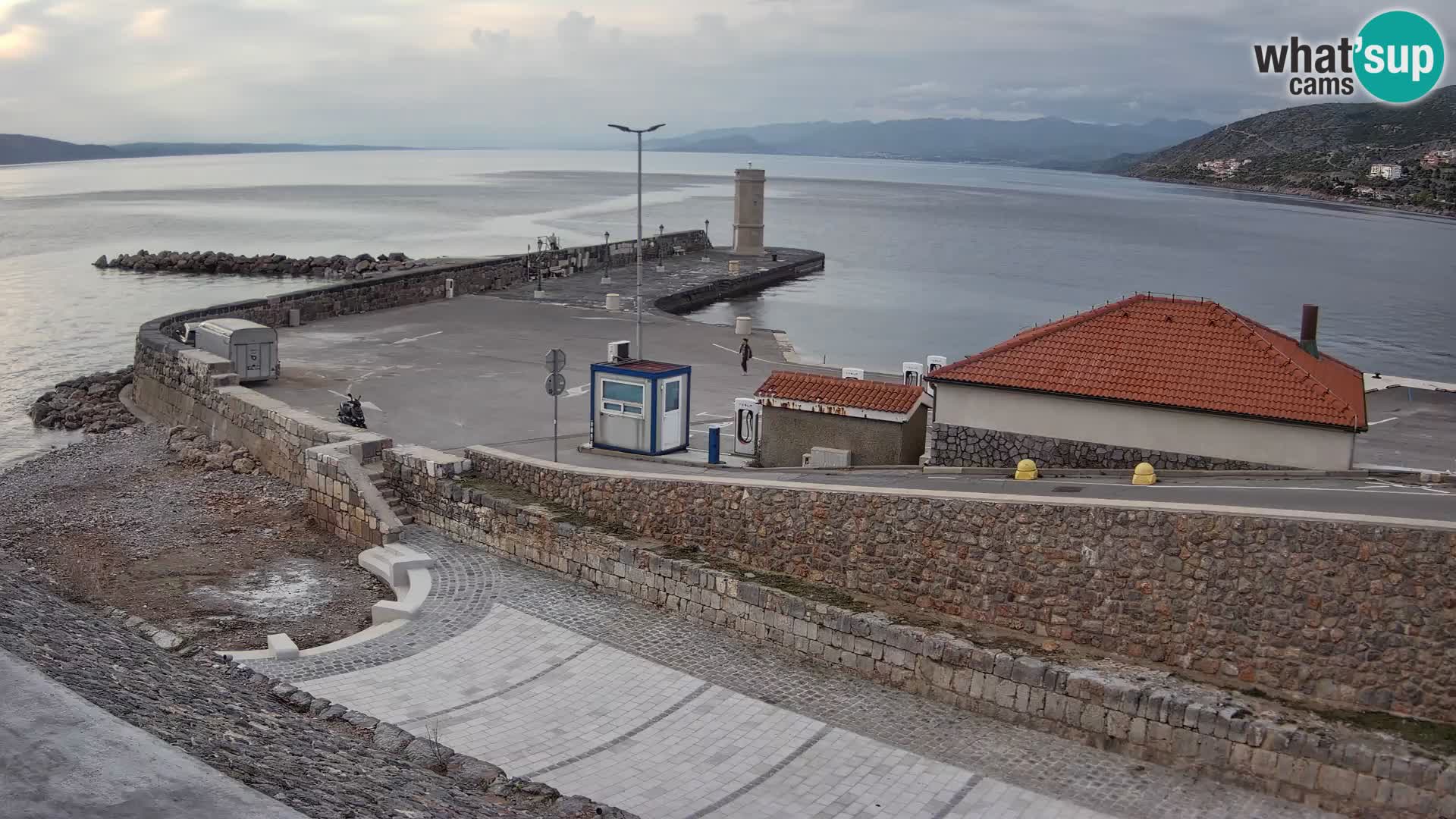 Webcam puerto de Senj – Rompeolas y faro en directo