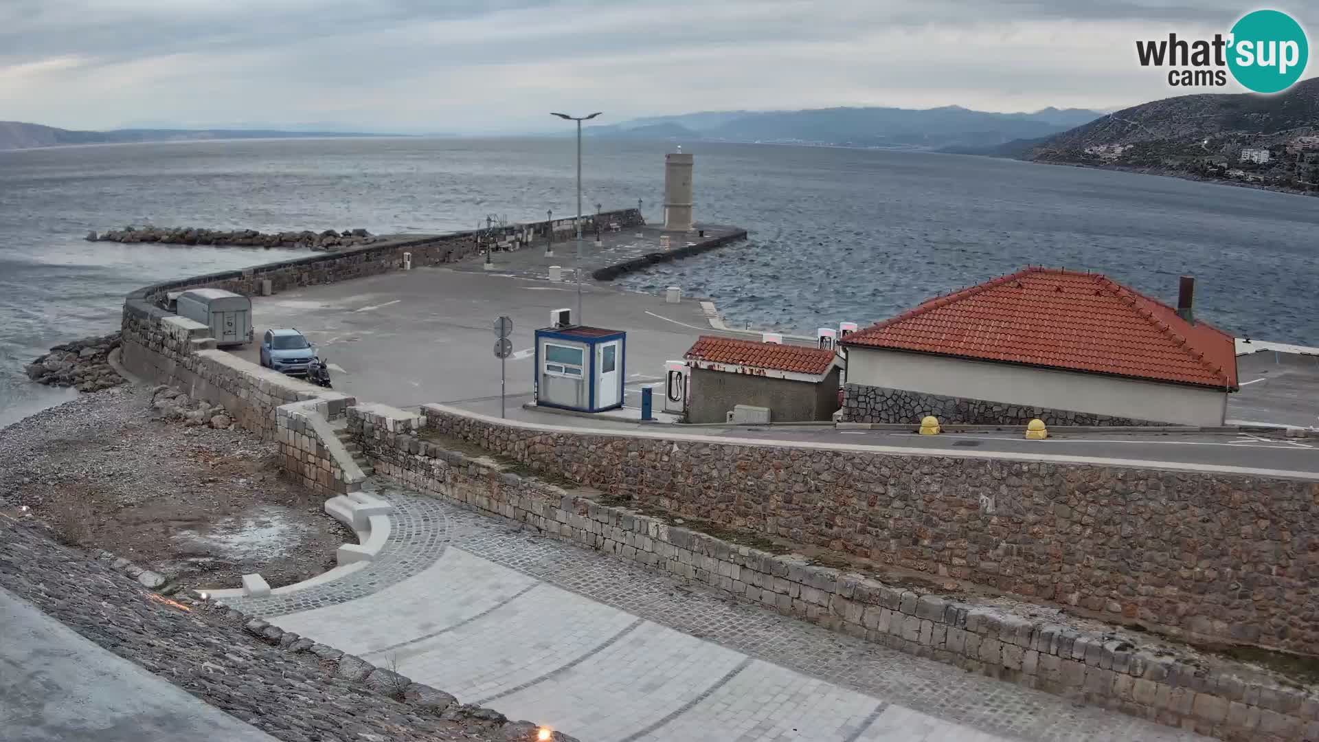 Senj Harbour Webcam – Breakwater & Lighthouse Live View
