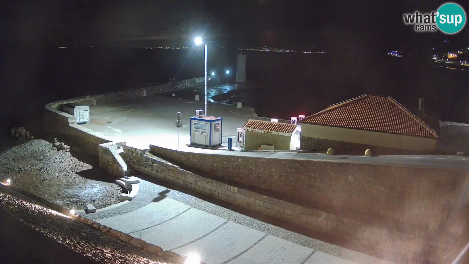 Senj Hafen Webcam – Wellenbrecher & Leuchtturm Liveblick