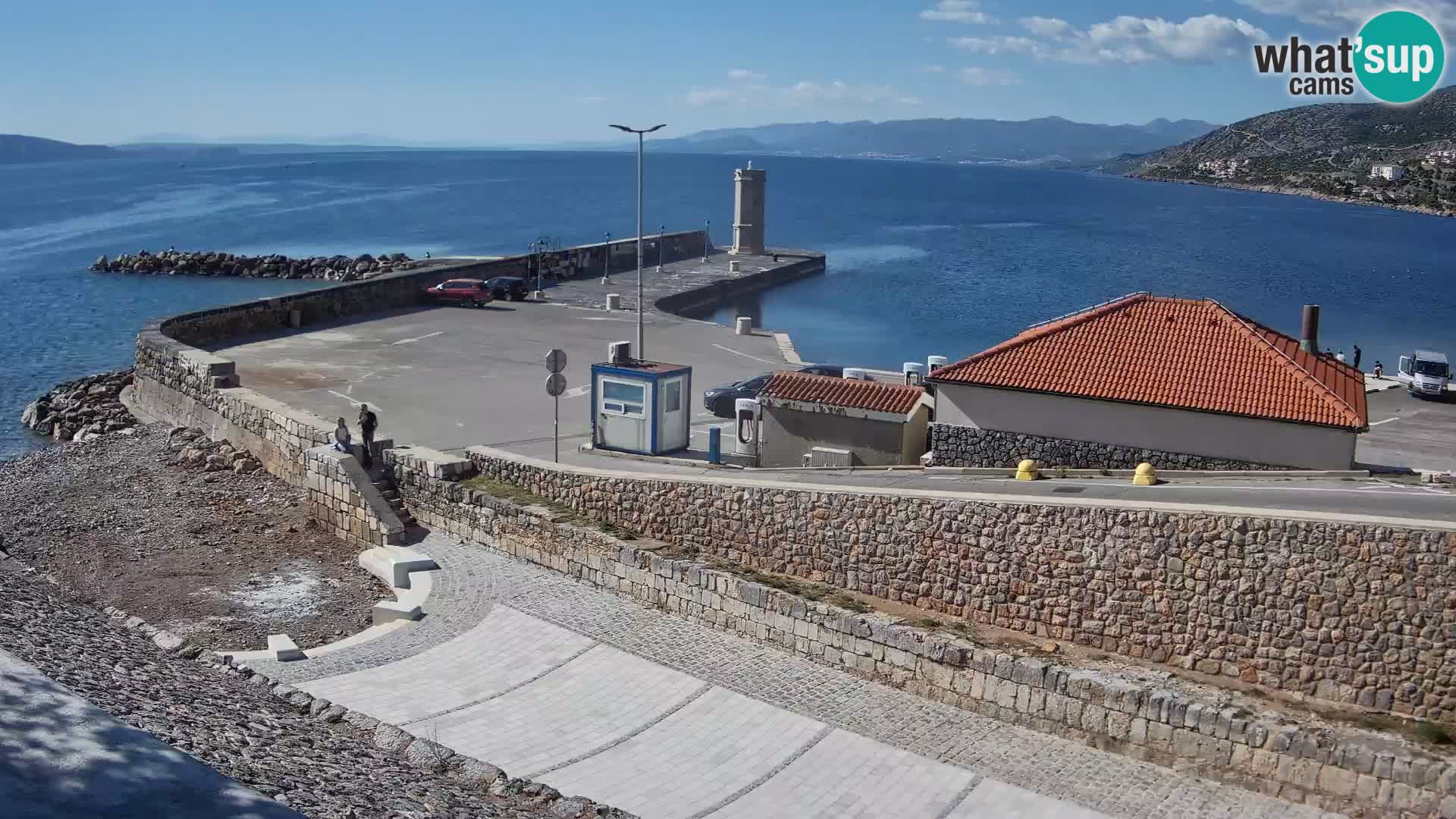 Webcam port de Senj – Vue sur la jetée et le phare