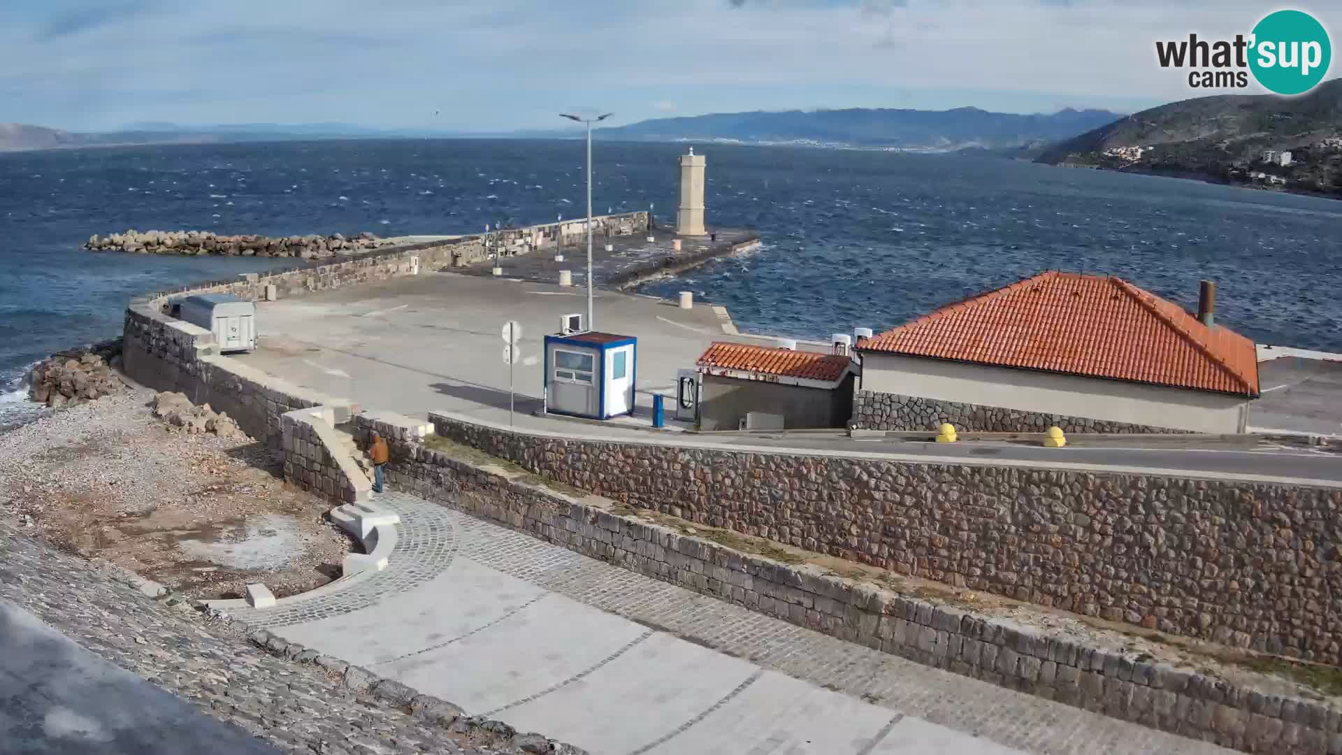 Webcam puerto de Senj – Rompeolas y faro en directo