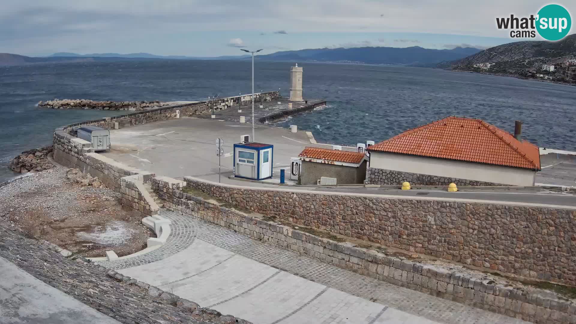 Webcam puerto de Senj – Rompeolas y faro en directo