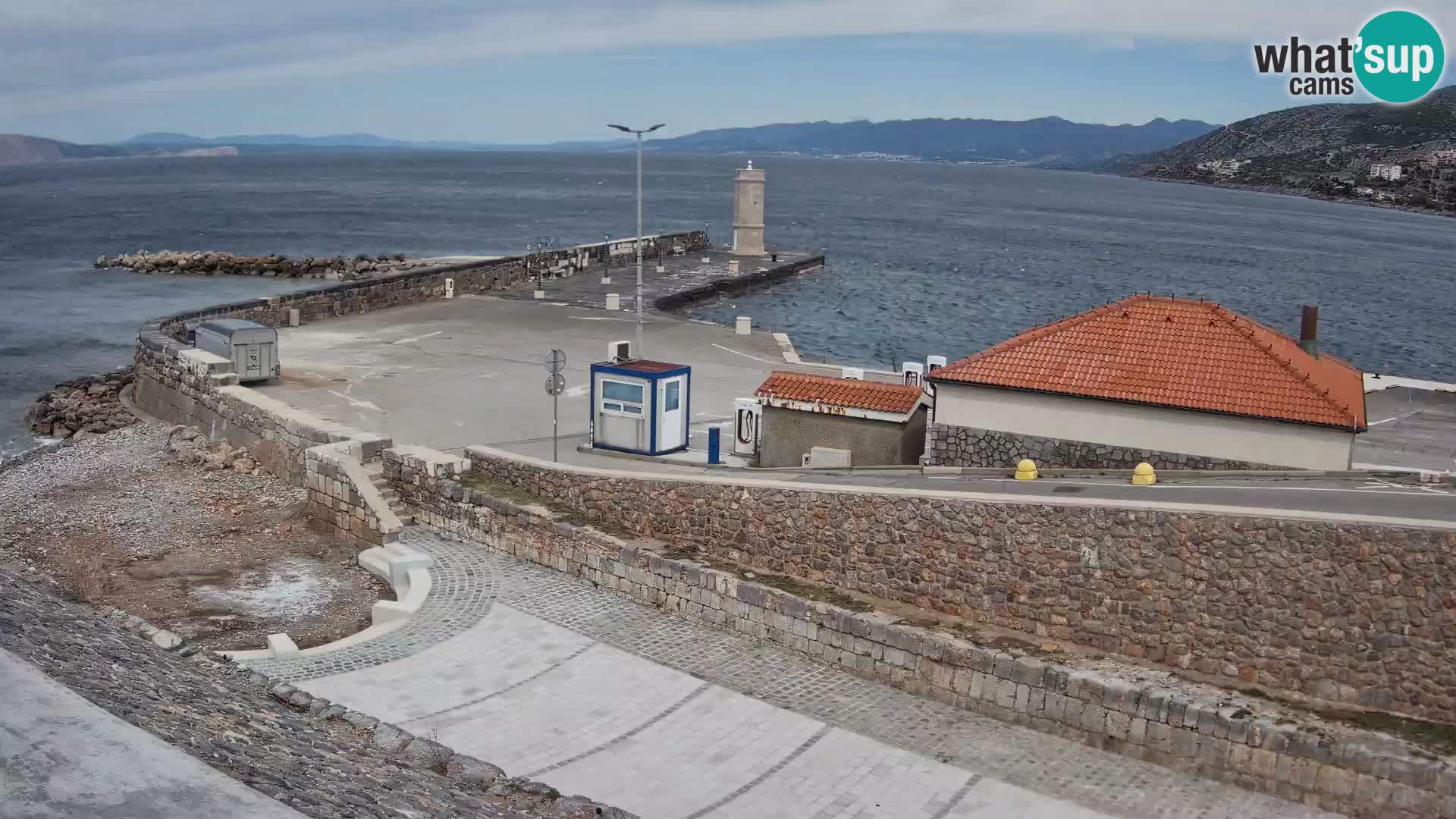 Senj Harbour Webcam – Breakwater & Lighthouse Live View