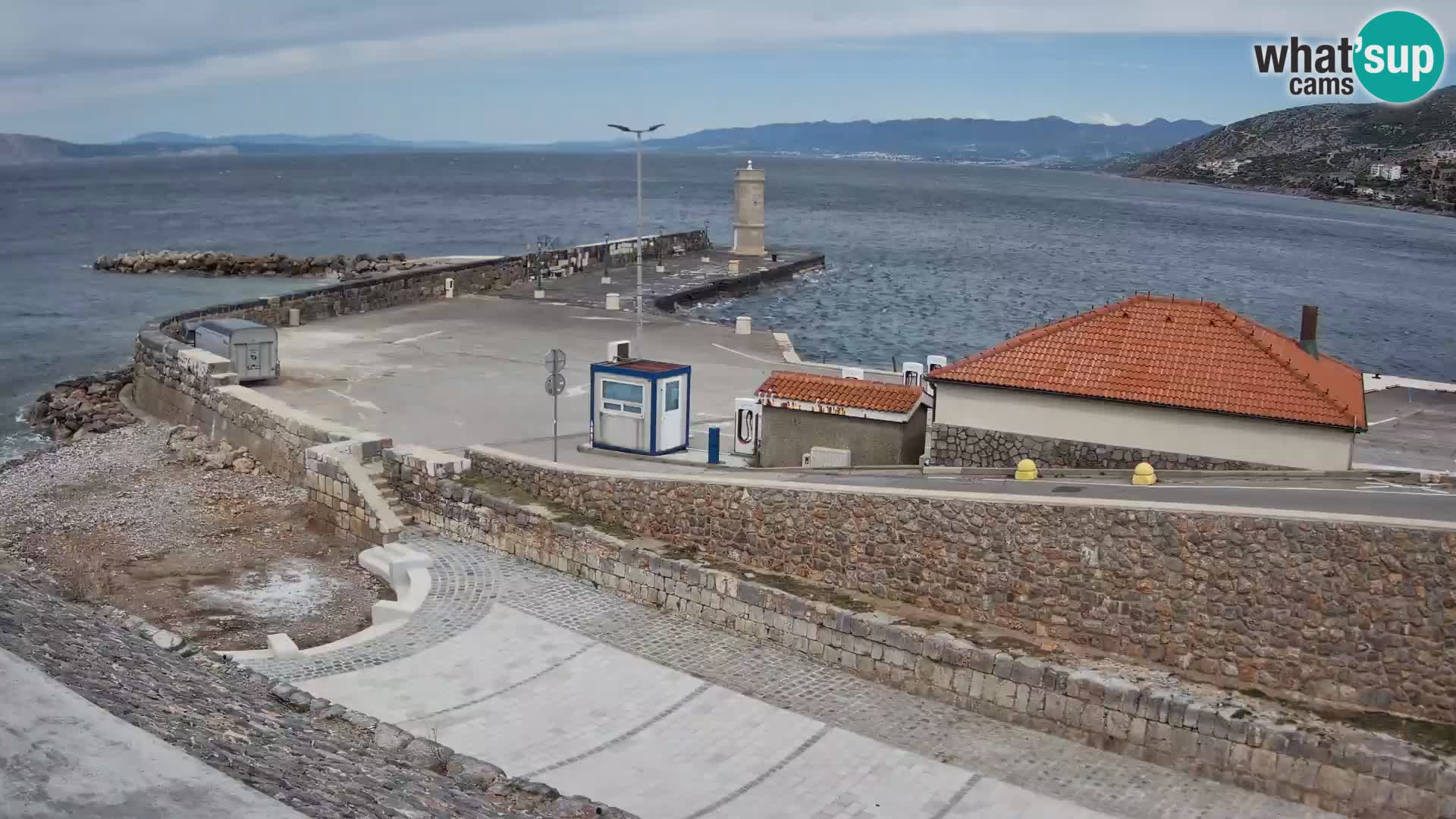 Senj Harbour Webcam – Breakwater & Lighthouse Live View