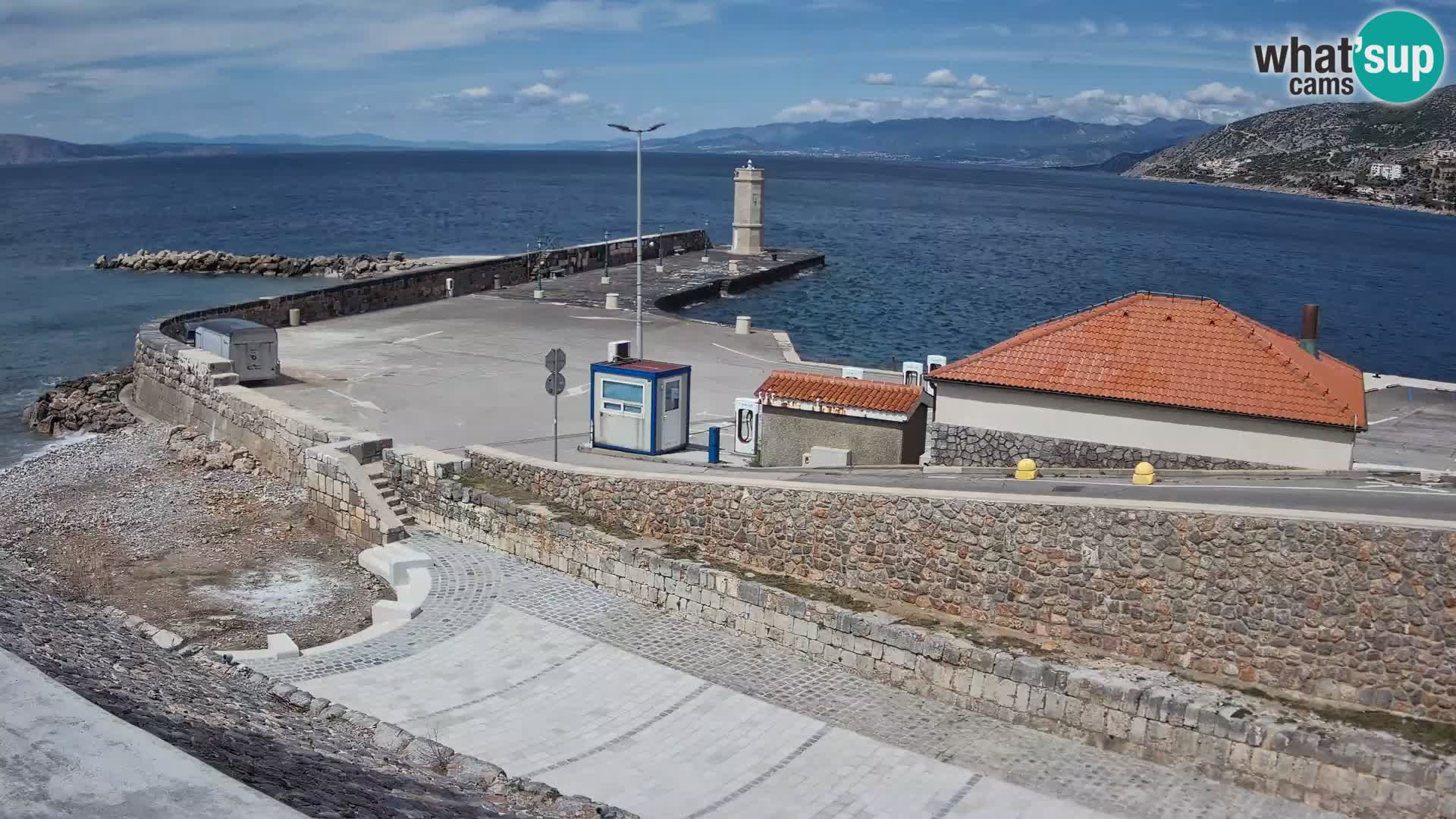 Senj Harbour Webcam – Breakwater & Lighthouse Live View