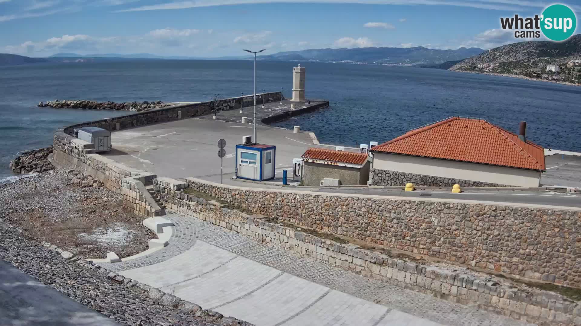 Senj Harbour Webcam – Breakwater & Lighthouse Live View