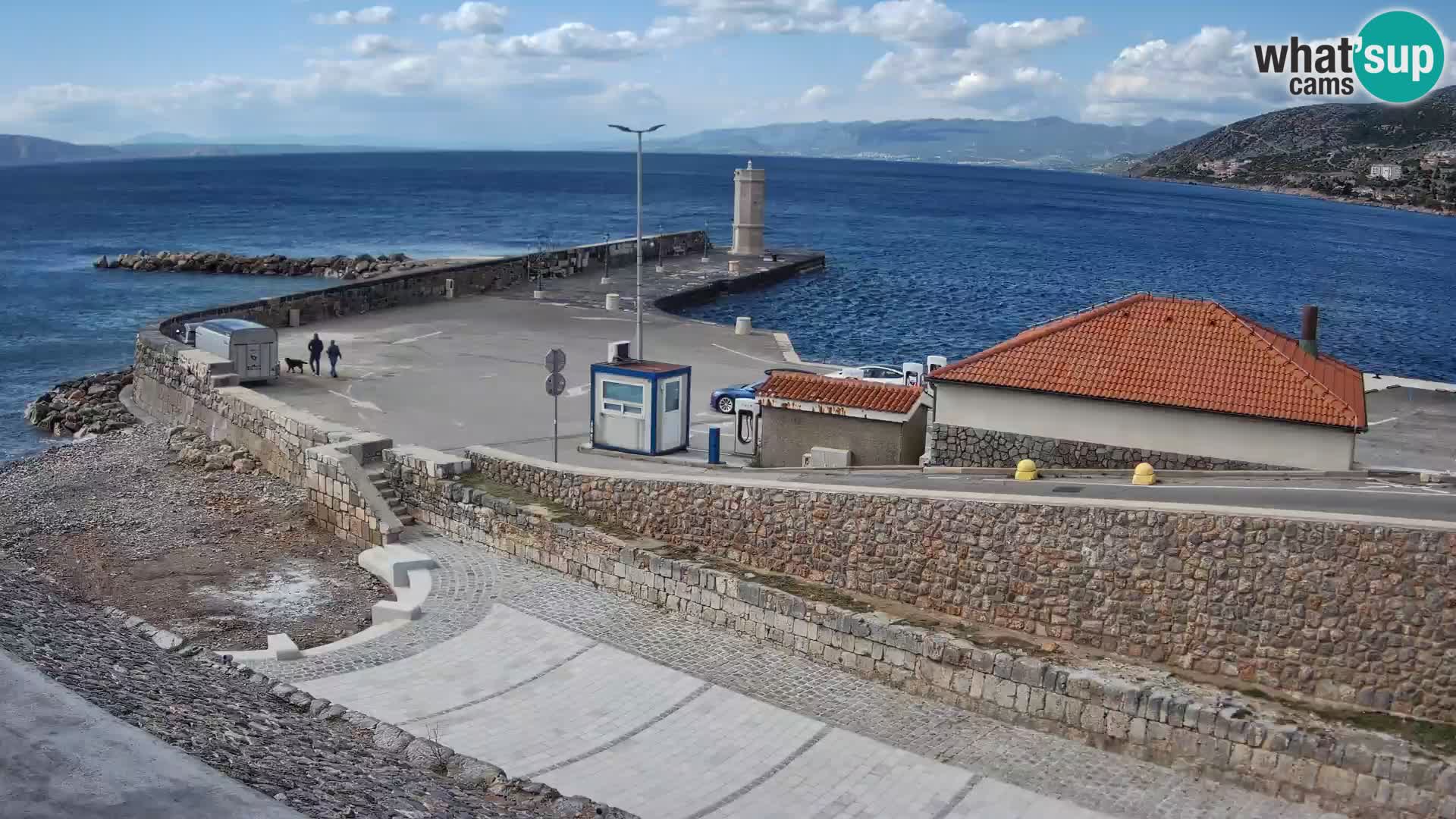 Senj Hafen Webcam – Wellenbrecher & Leuchtturm Liveblick