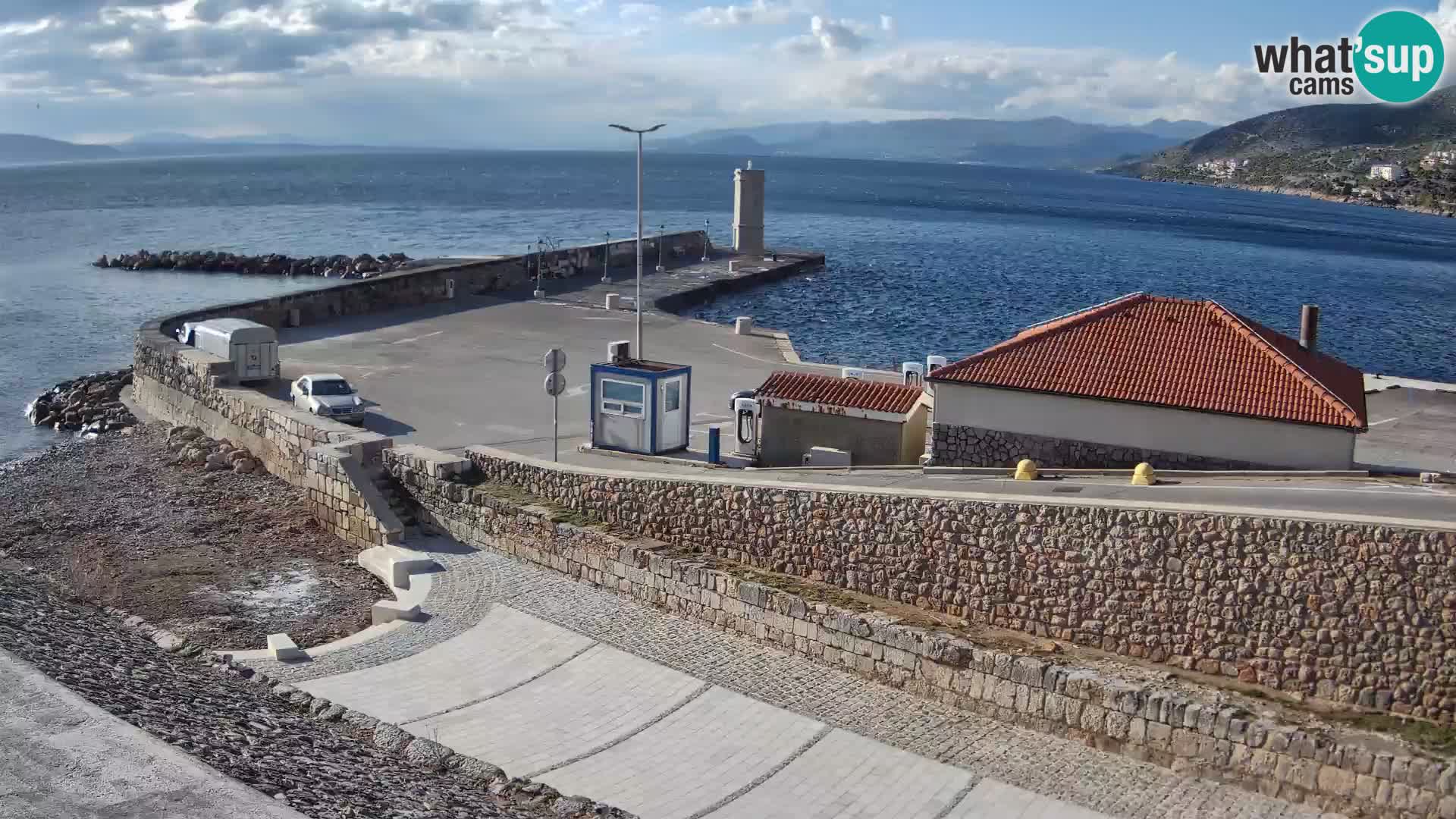 Webcam puerto de Senj – Rompeolas y faro en directo