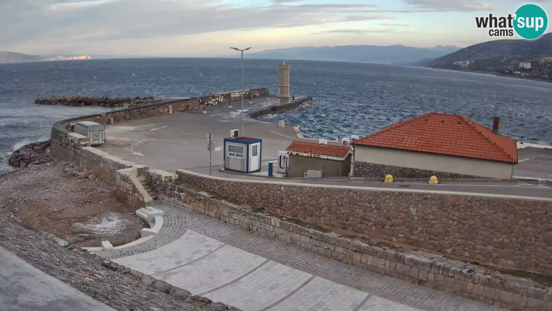 Senj Harbour Webcam – Breakwater & Lighthouse Live View