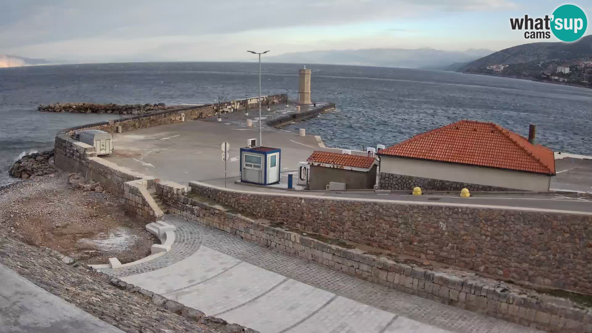 Senj Harbour Webcam – Breakwater & Lighthouse Live View