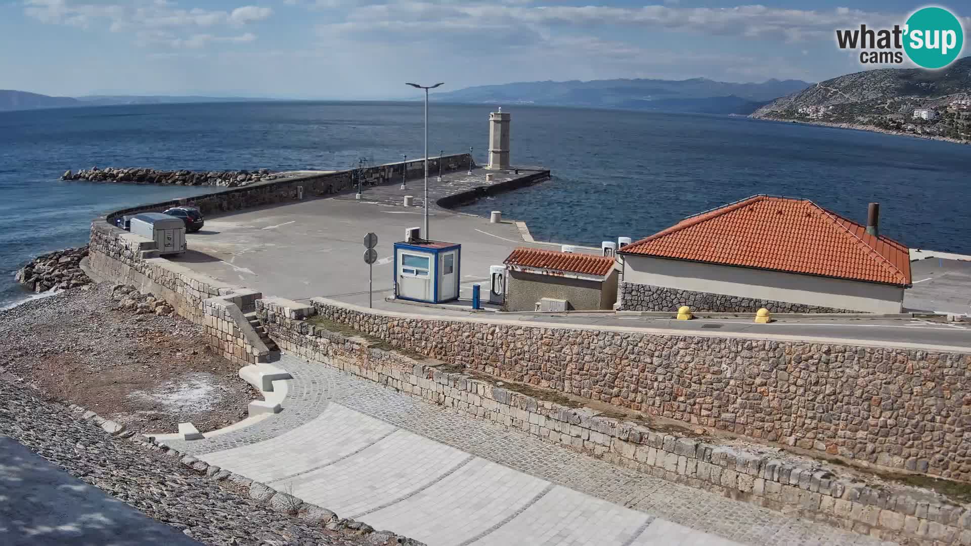 Web kamera Senj luka – Lukobran i svjetionik uživo