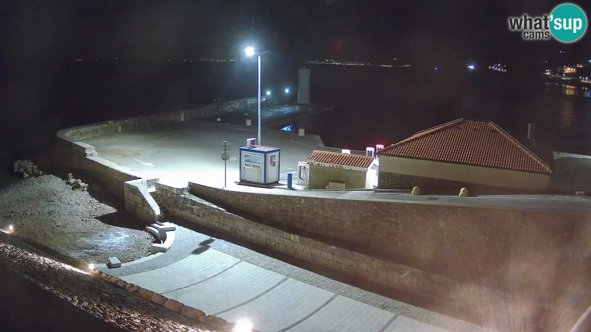 Webcam port de Senj – Vue sur la jetée et le phare