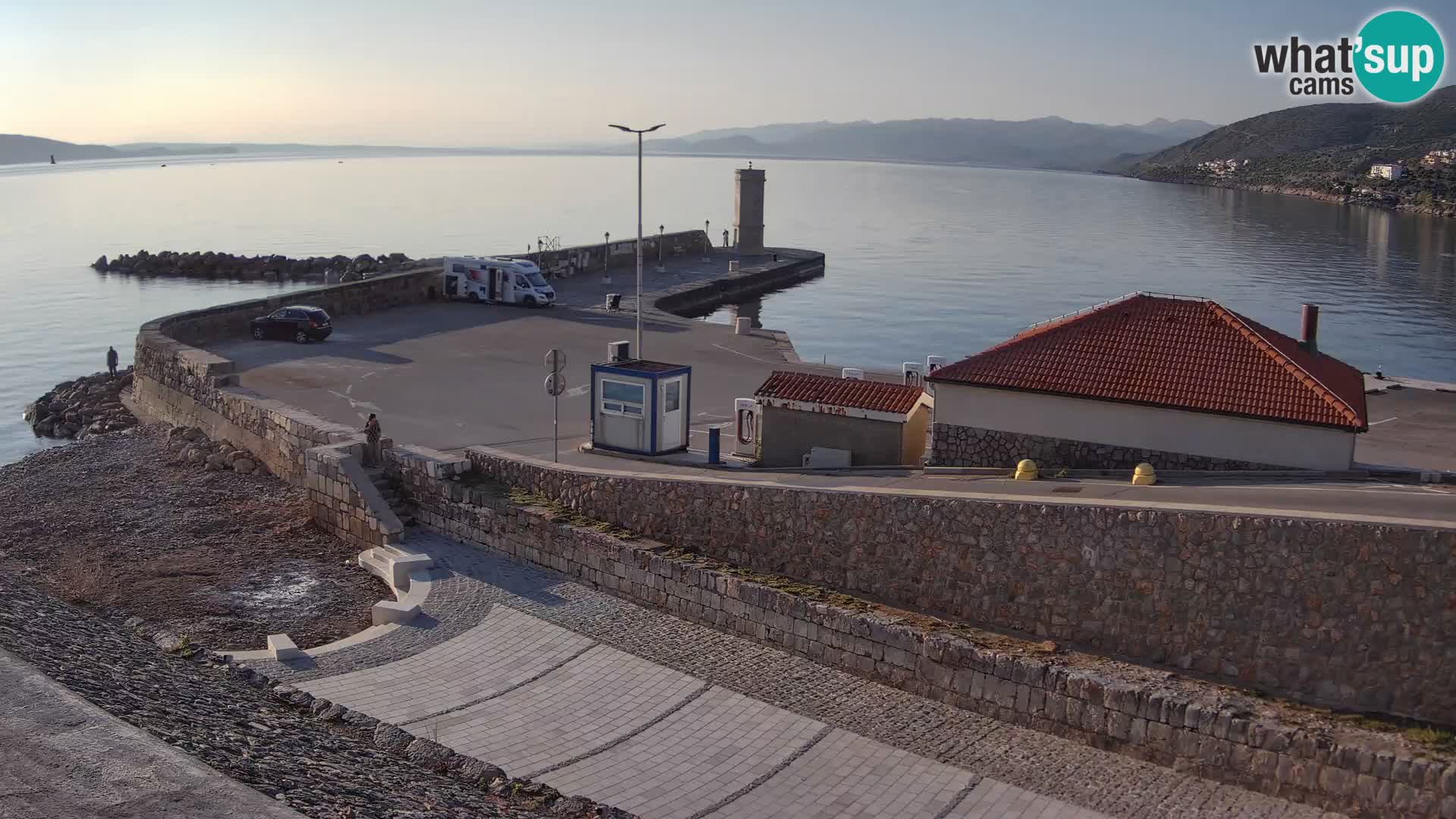 Senj Hafen Webcam – Wellenbrecher & Leuchtturm Liveblick
