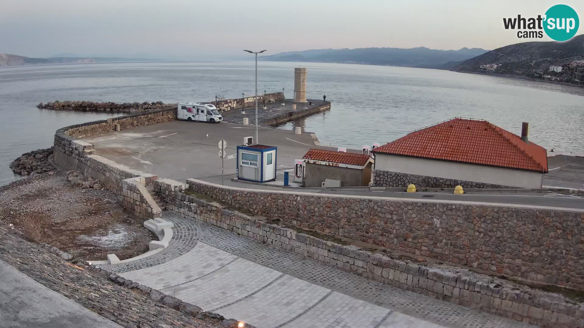 Webcam puerto de Senj – Rompeolas y faro en directo