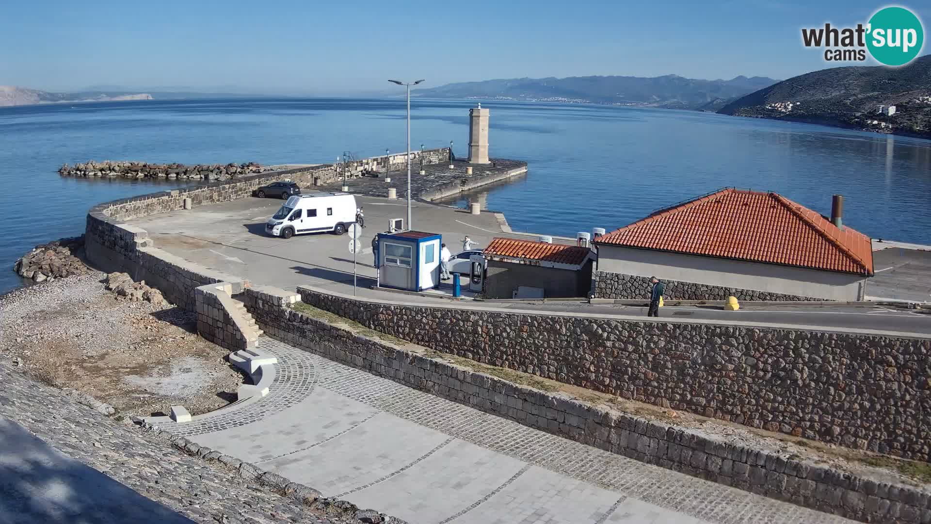 Webcam port de Senj – Vue sur la jetée et le phare