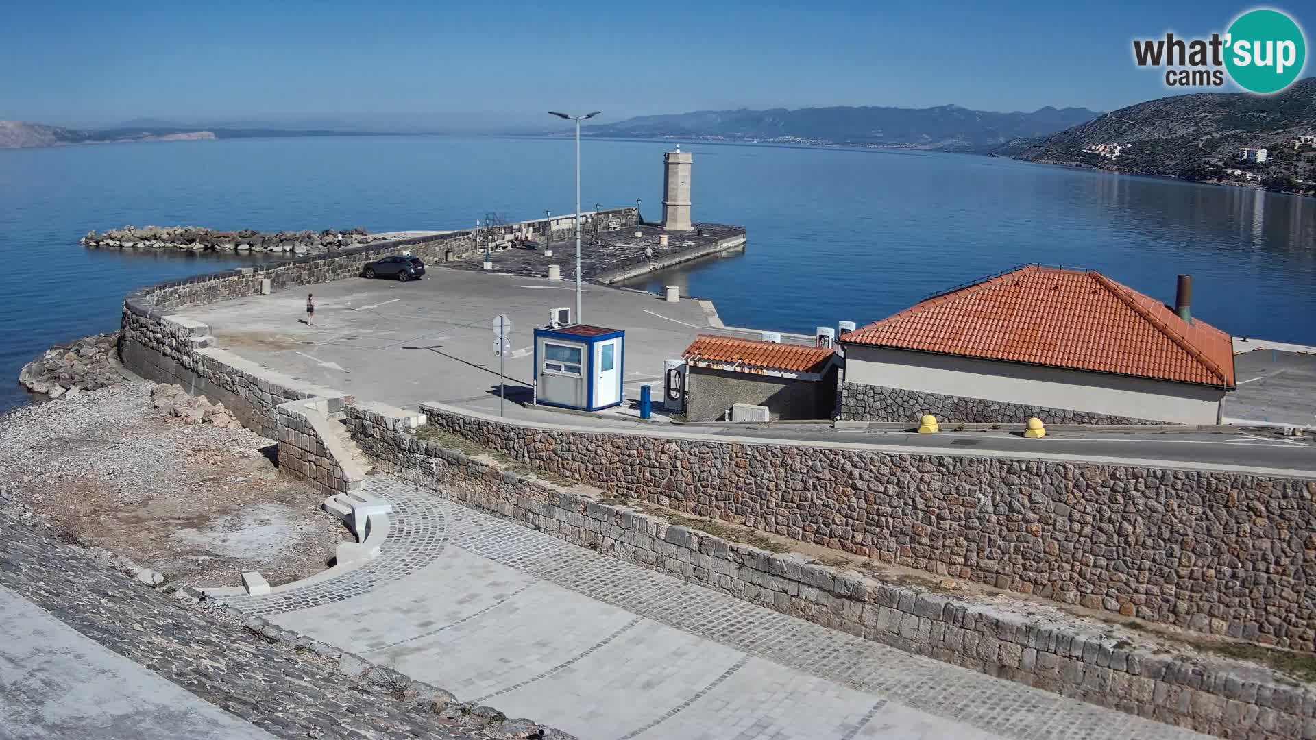Webcam puerto de Senj – Rompeolas y faro en directo
