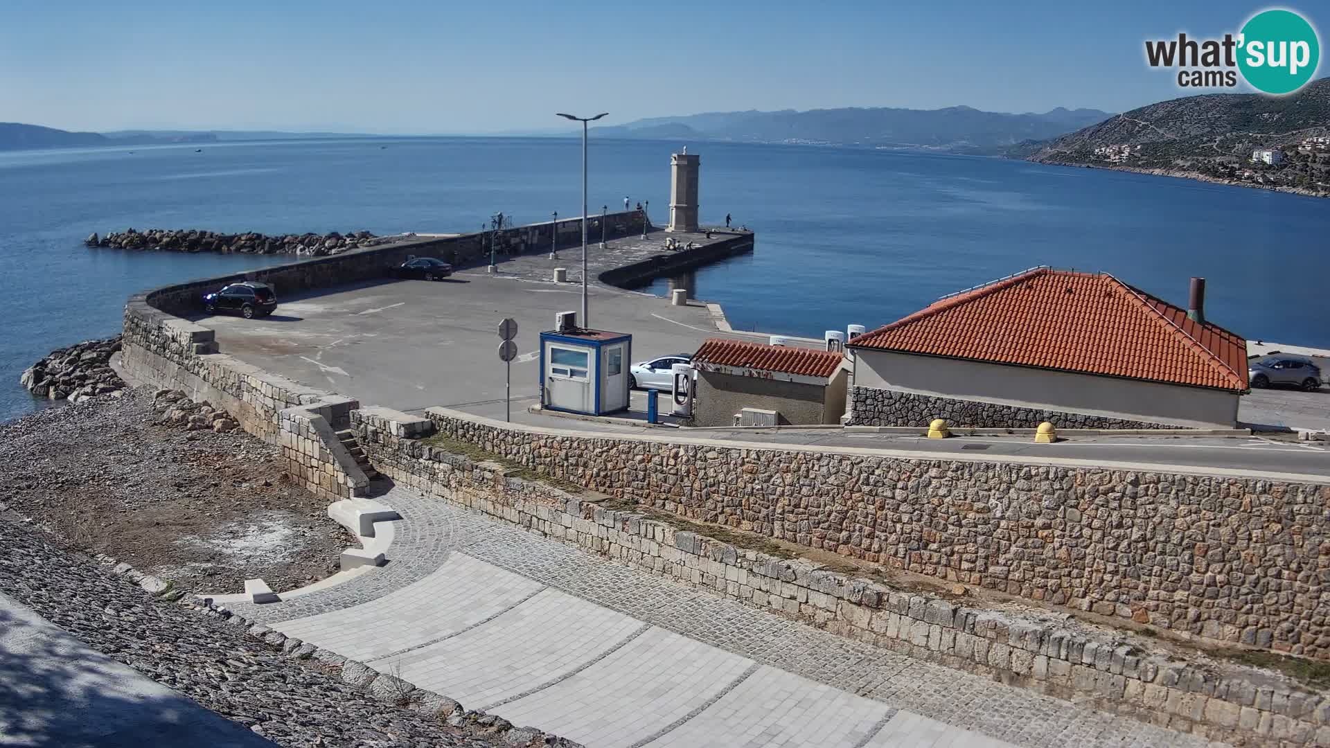 Senj Hafen Webcam – Wellenbrecher & Leuchtturm Liveblick