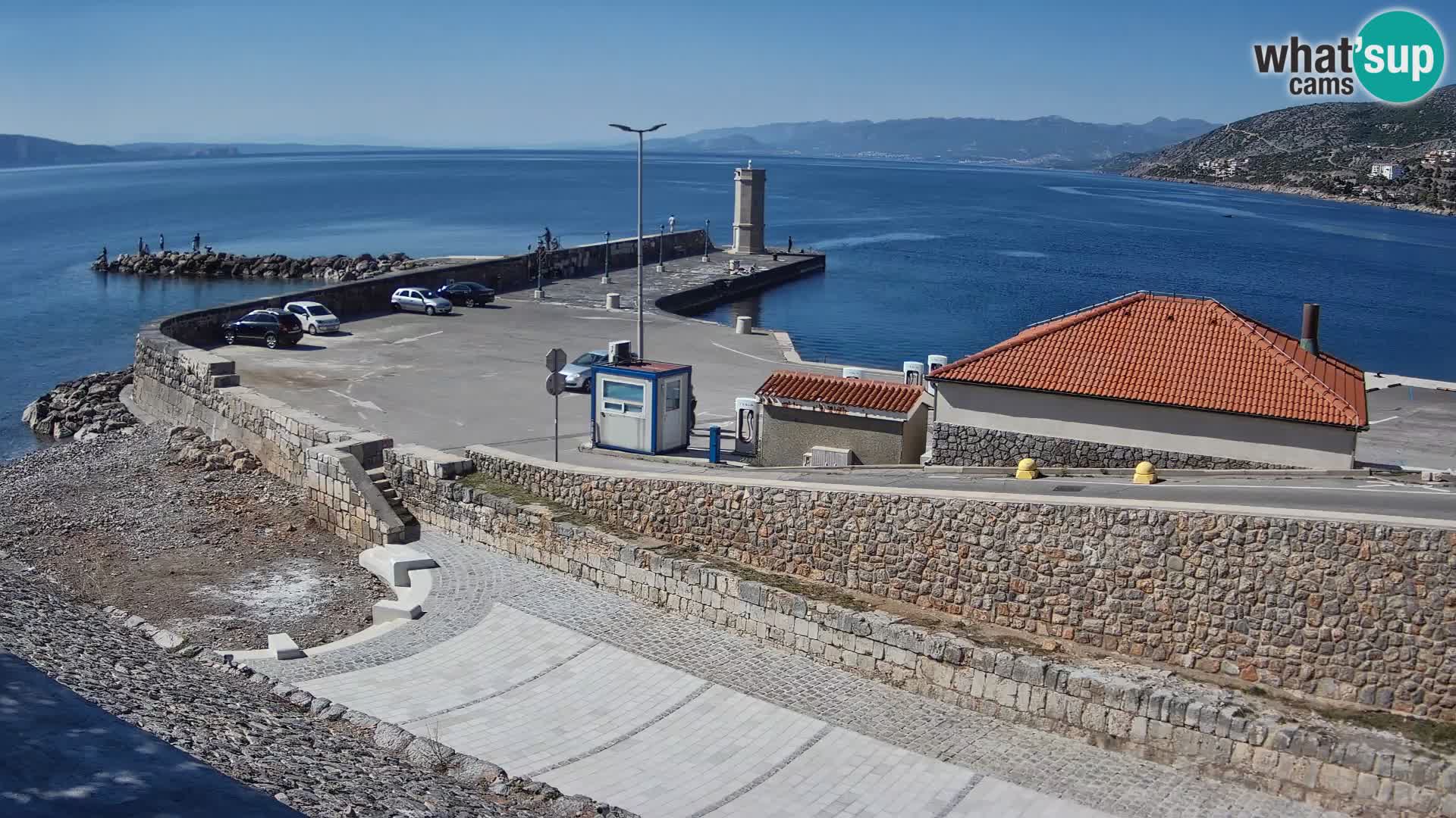 Senj Hafen Webcam – Wellenbrecher & Leuchtturm Liveblick