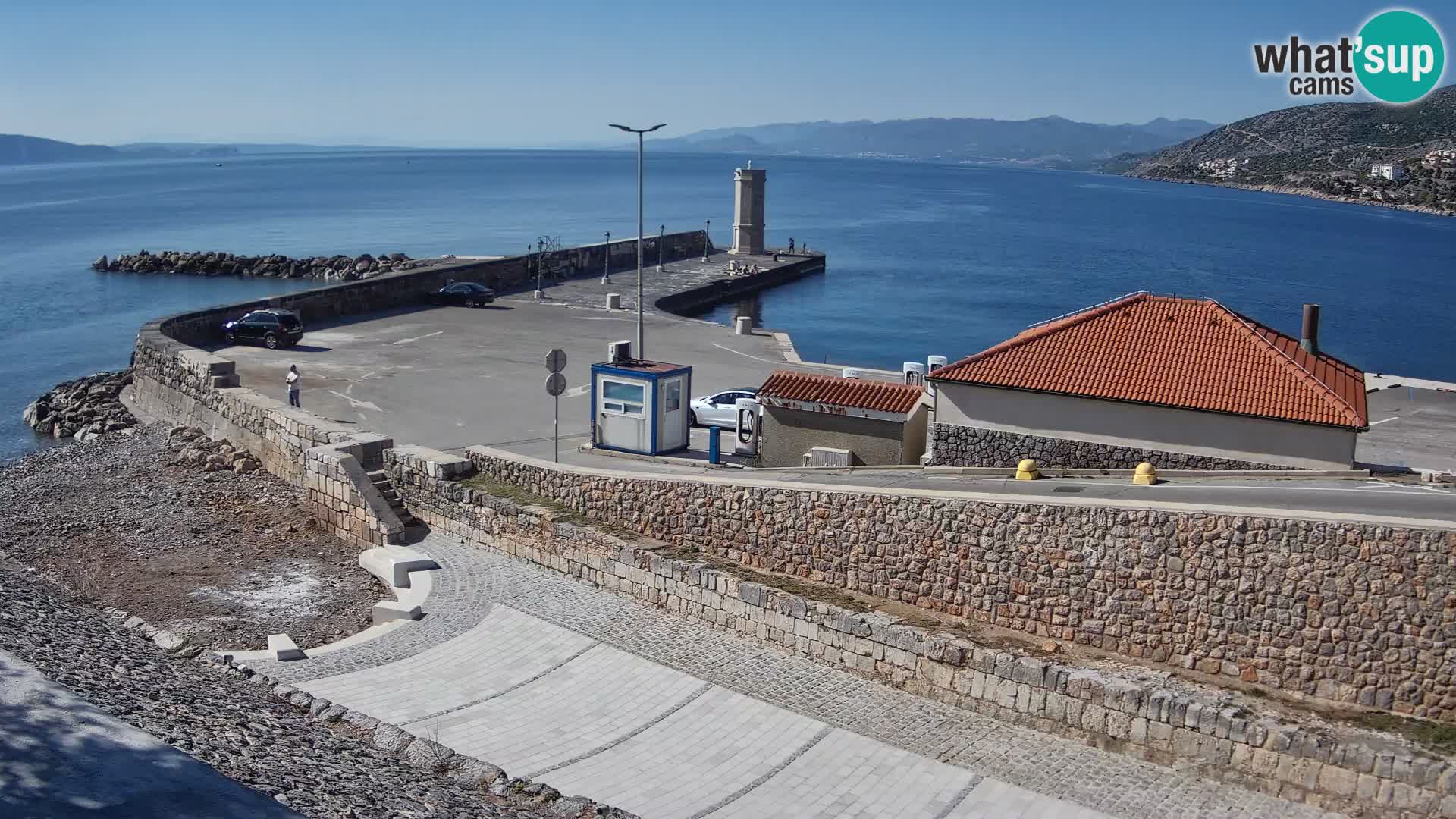 Webcam puerto de Senj – Rompeolas y faro en directo