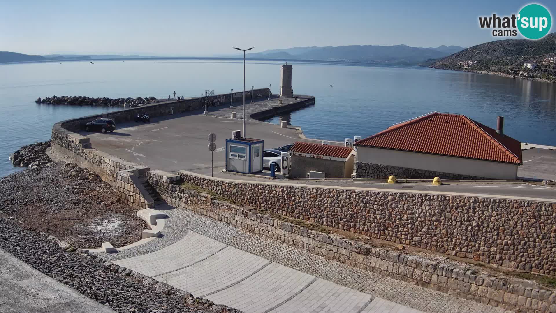 Senj Hafen Webcam – Wellenbrecher & Leuchtturm Liveblick