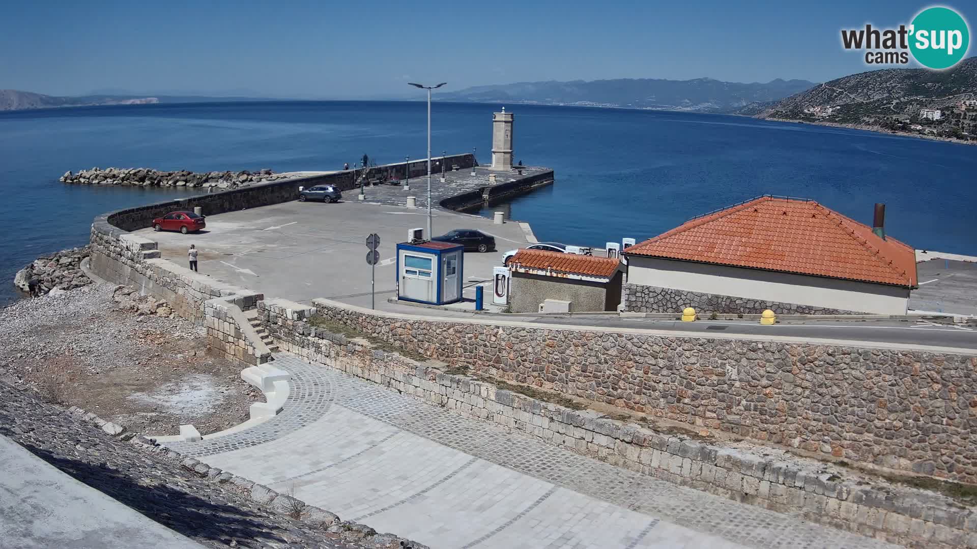 Senj Hafen Webcam – Wellenbrecher & Leuchtturm Liveblick