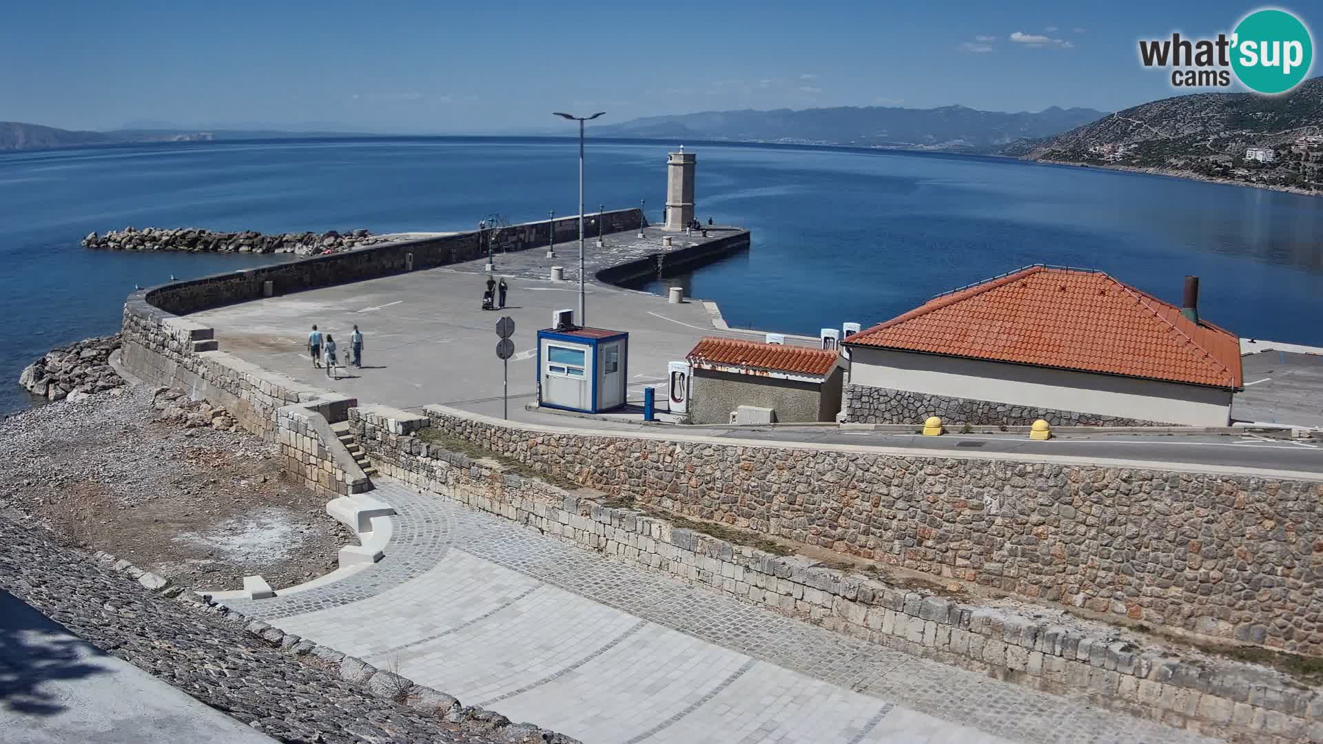 Senj Hafen Webcam – Wellenbrecher & Leuchtturm Liveblick