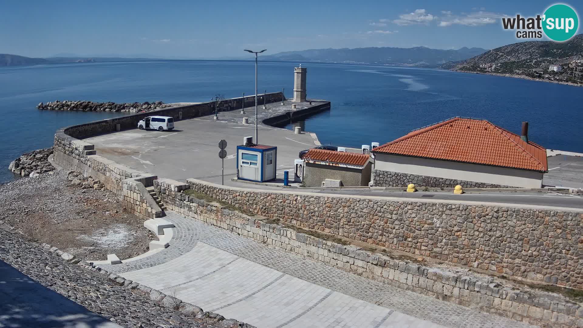 Senj Hafen Webcam – Wellenbrecher & Leuchtturm Liveblick