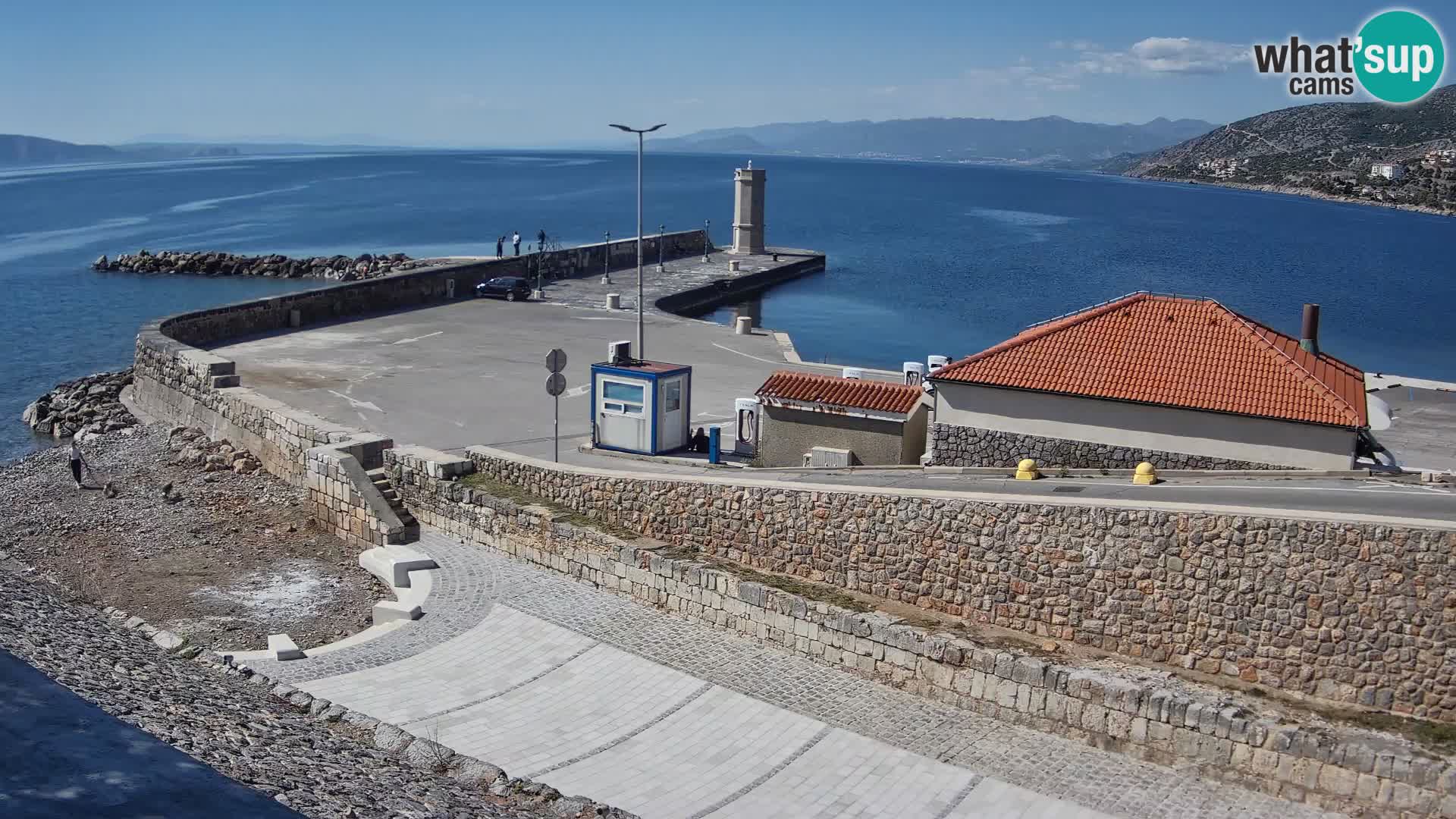 Senj Hafen Webcam – Wellenbrecher & Leuchtturm Liveblick