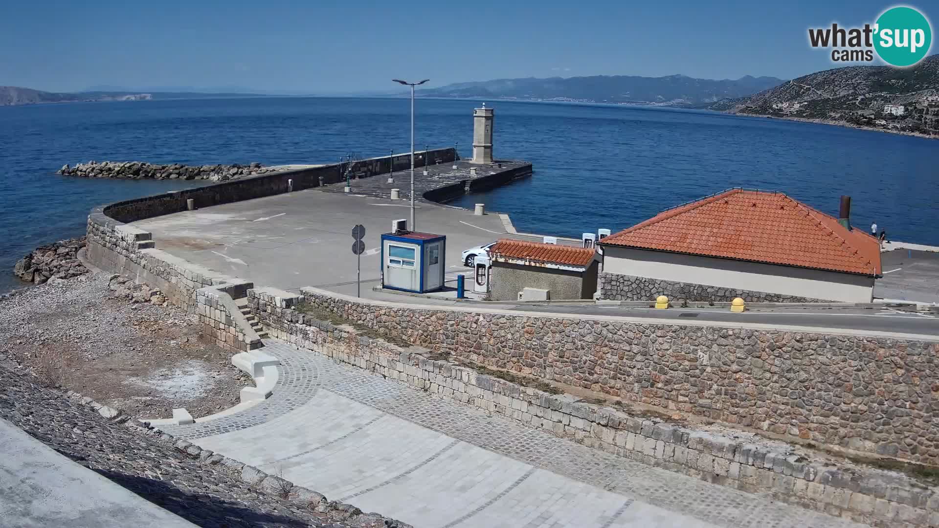 Webcam port de Senj – Vue sur la jetée et le phare