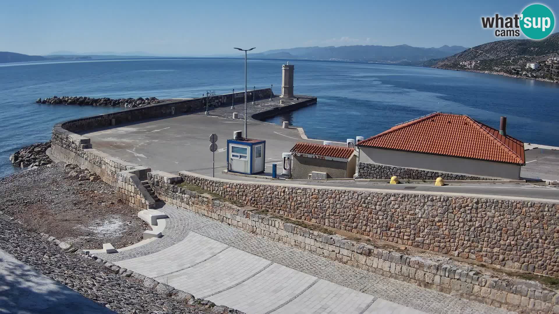 Senj Hafen Webcam – Wellenbrecher & Leuchtturm Liveblick