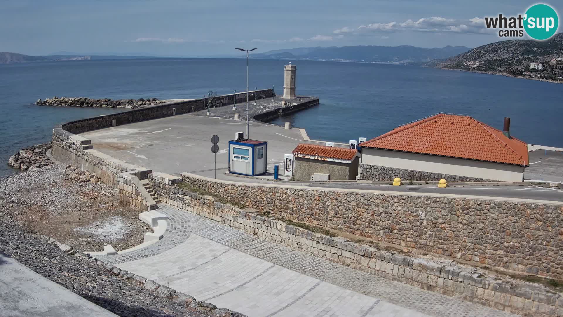 Webcam puerto de Senj – Rompeolas y faro en directo