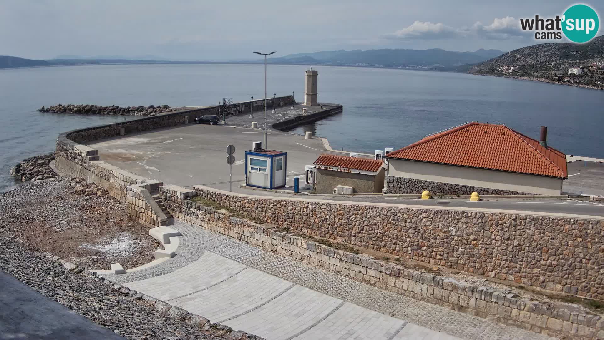 Webcam puerto de Senj – Rompeolas y faro en directo