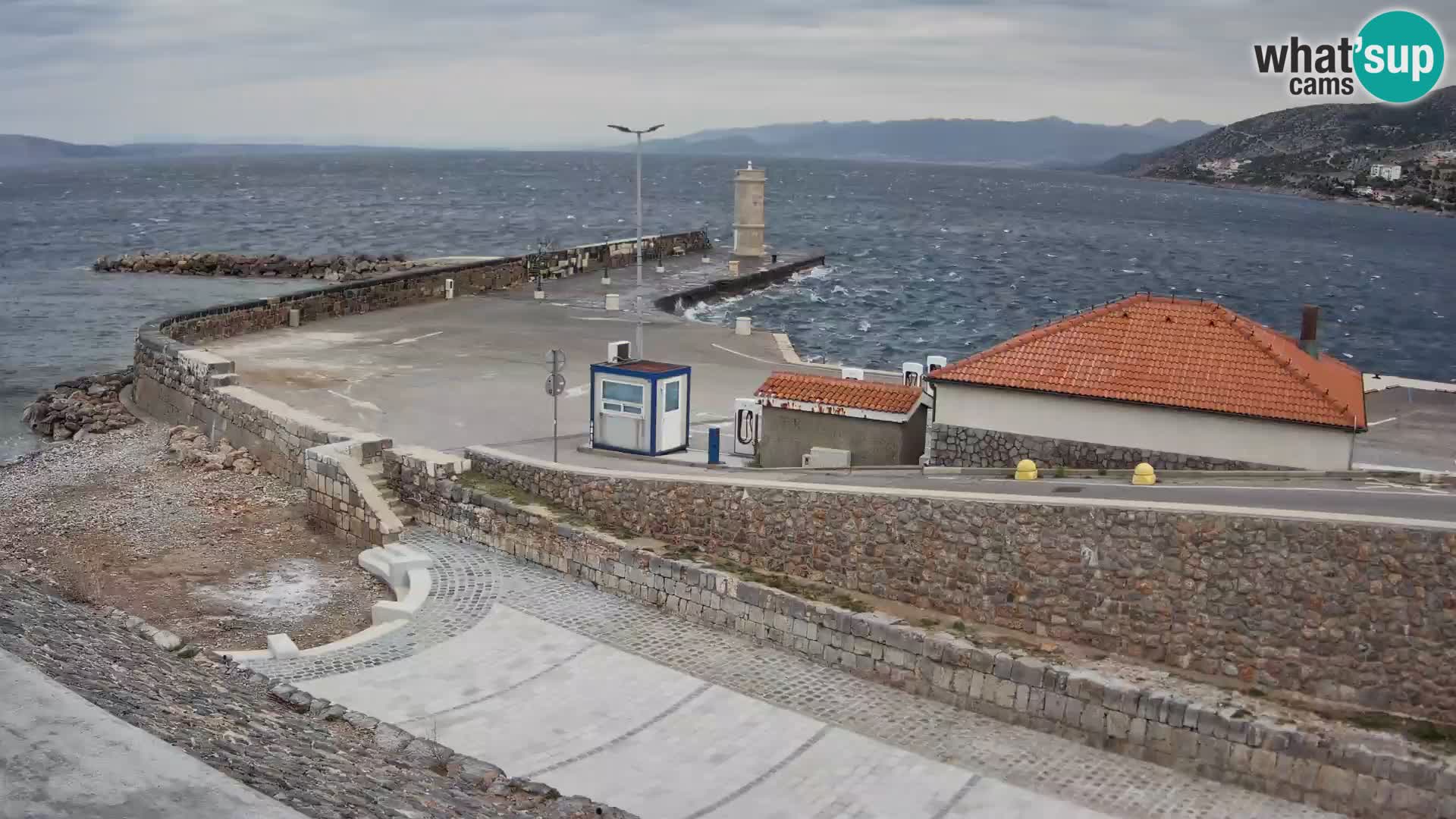 Web kamera Senj luka – Lukobran i svjetionik uživo