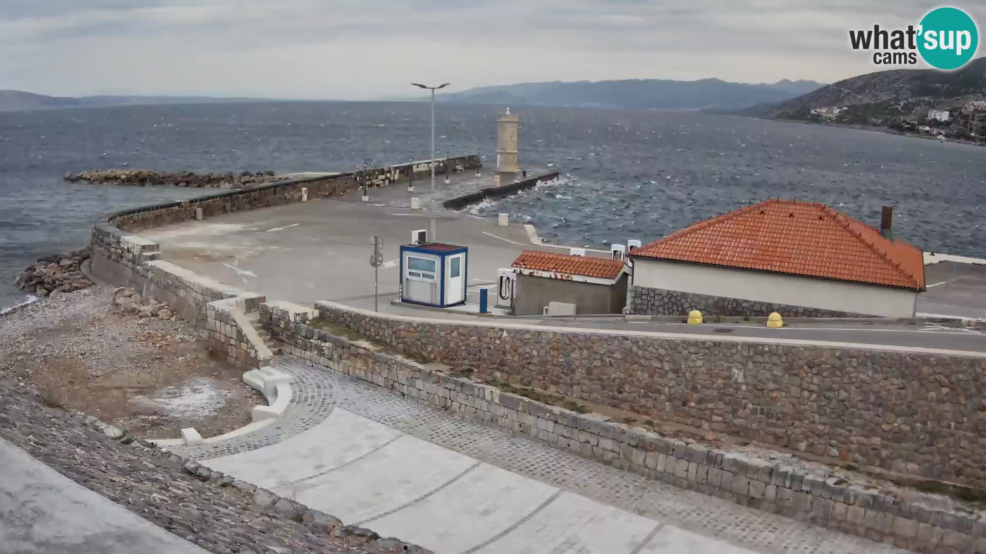 Senj Harbour Webcam – Breakwater & Lighthouse Live View