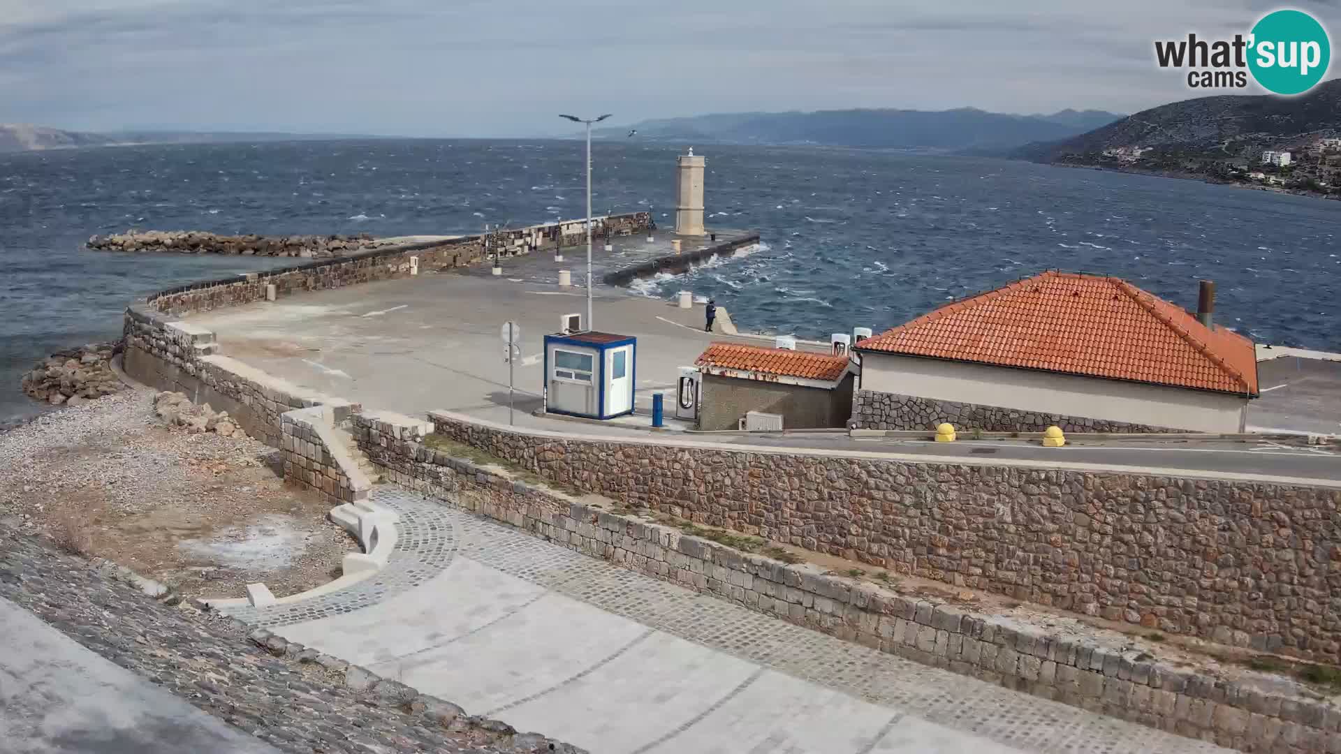 Senj Harbour Webcam – Breakwater & Lighthouse Live View