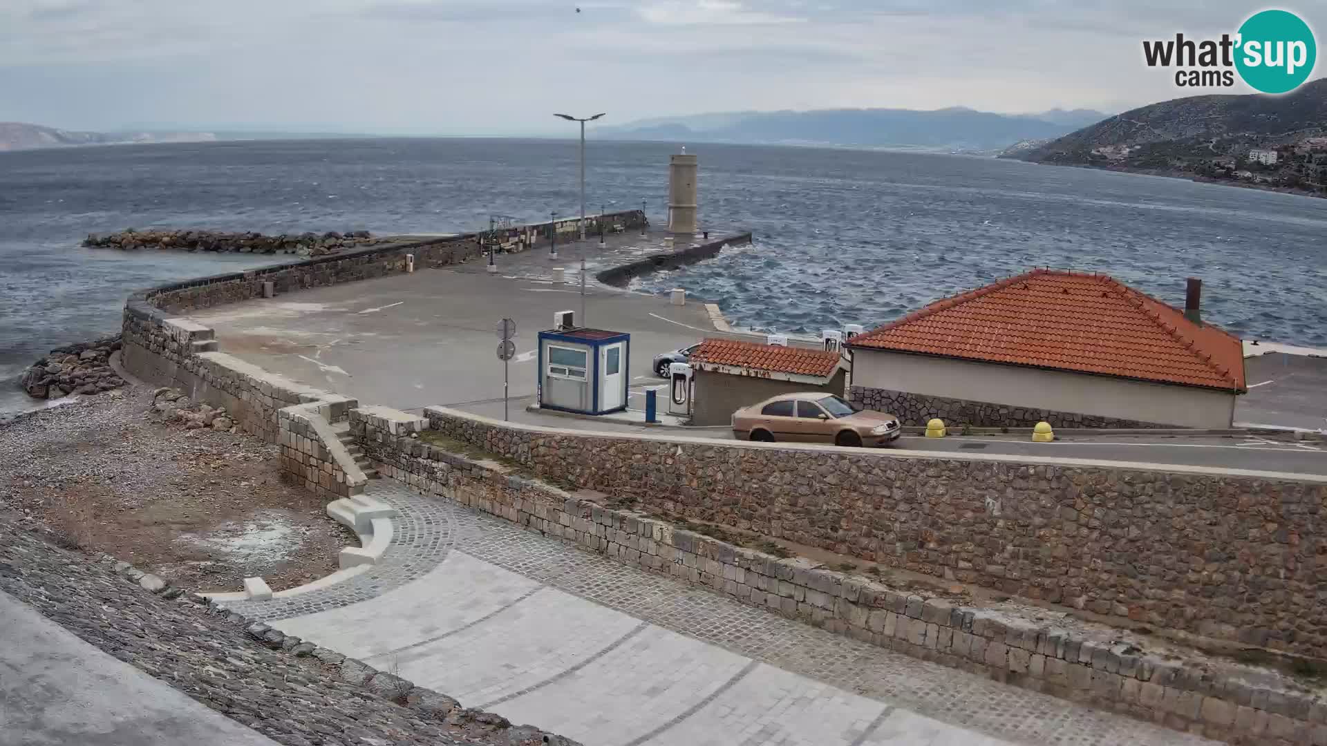 Senj Harbour Webcam – Breakwater & Lighthouse Live View
