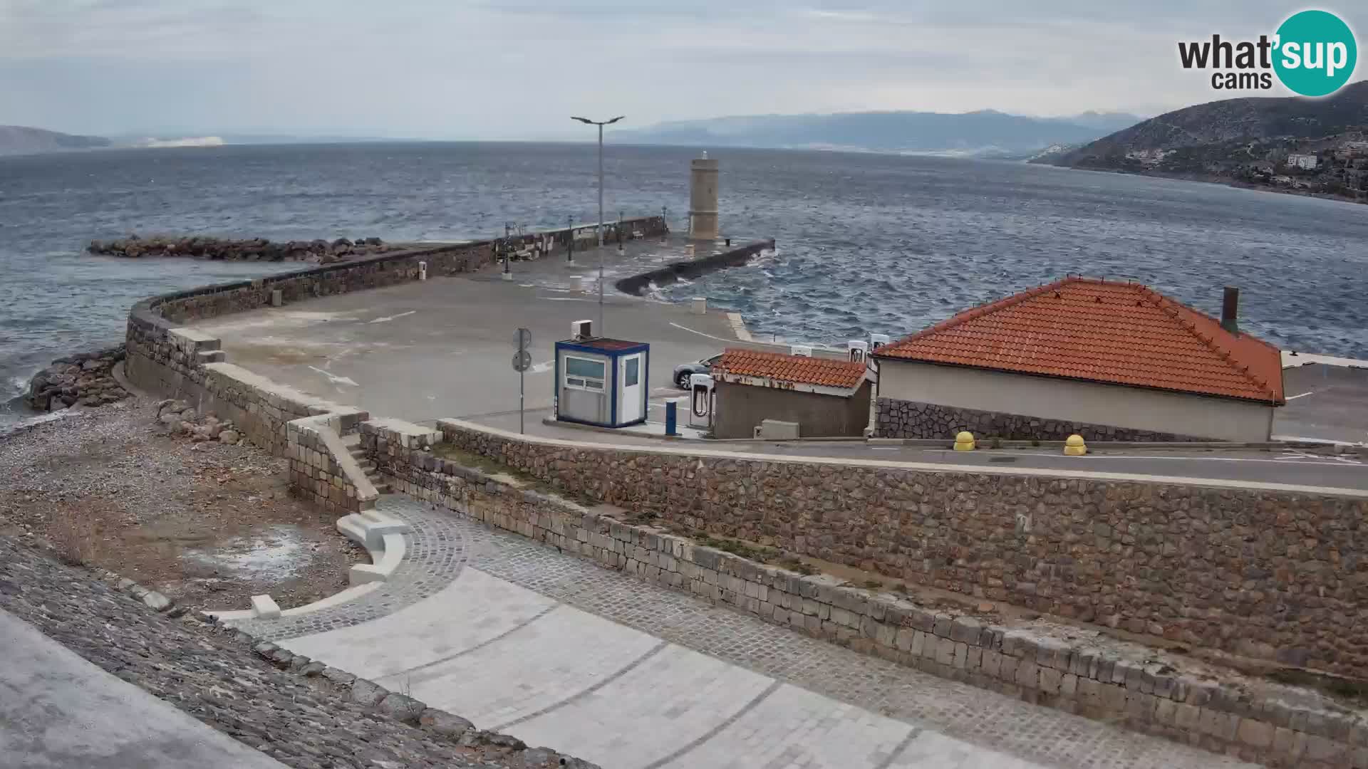 Senj Harbour Webcam – Breakwater & Lighthouse Live View