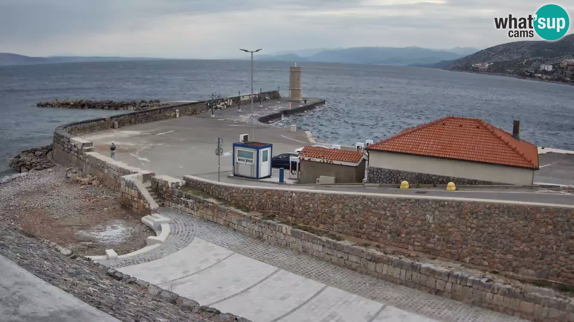 Senj Harbour Webcam – Breakwater & Lighthouse Live View