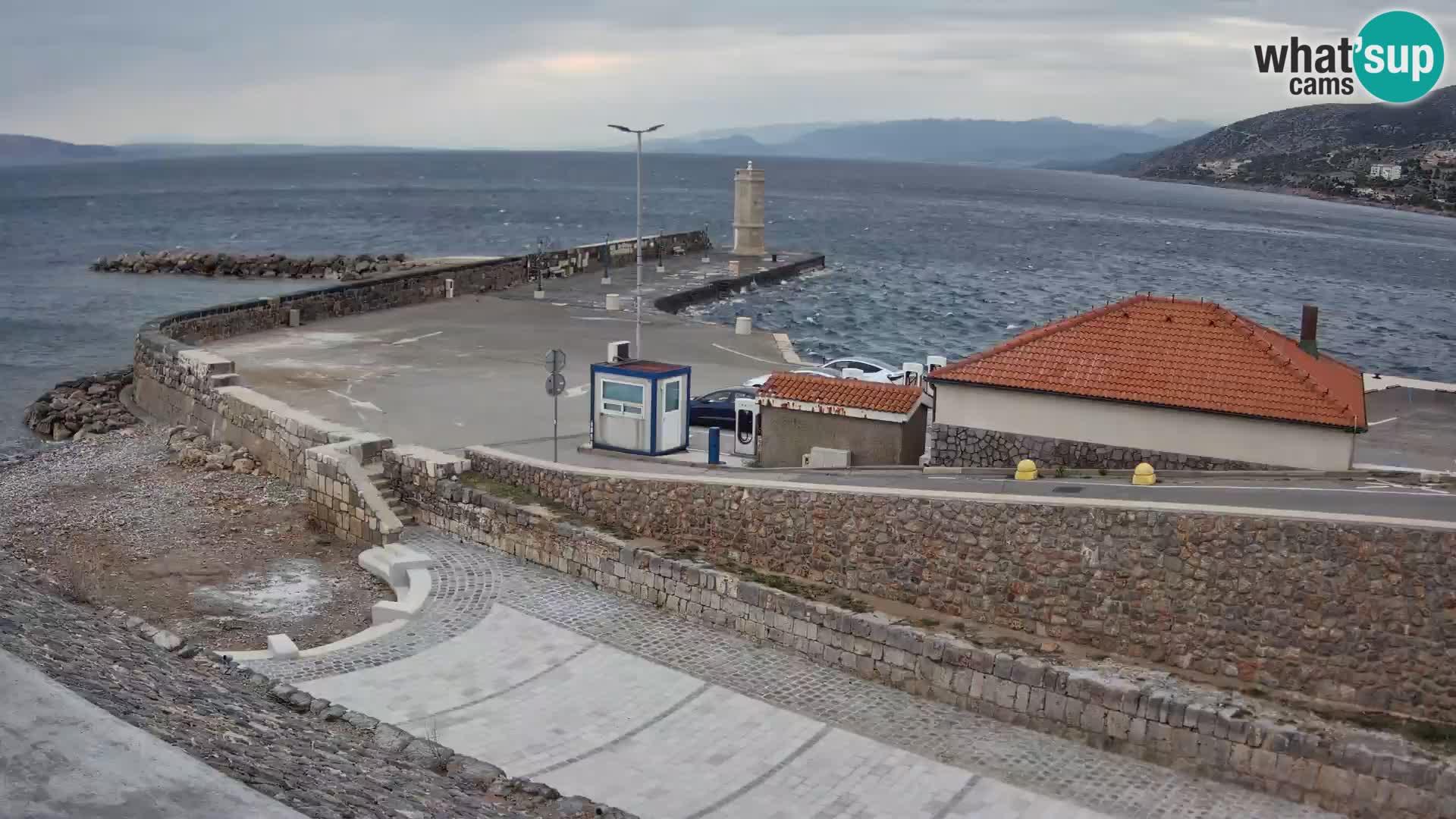 Senj Harbour Webcam – Breakwater & Lighthouse Live View