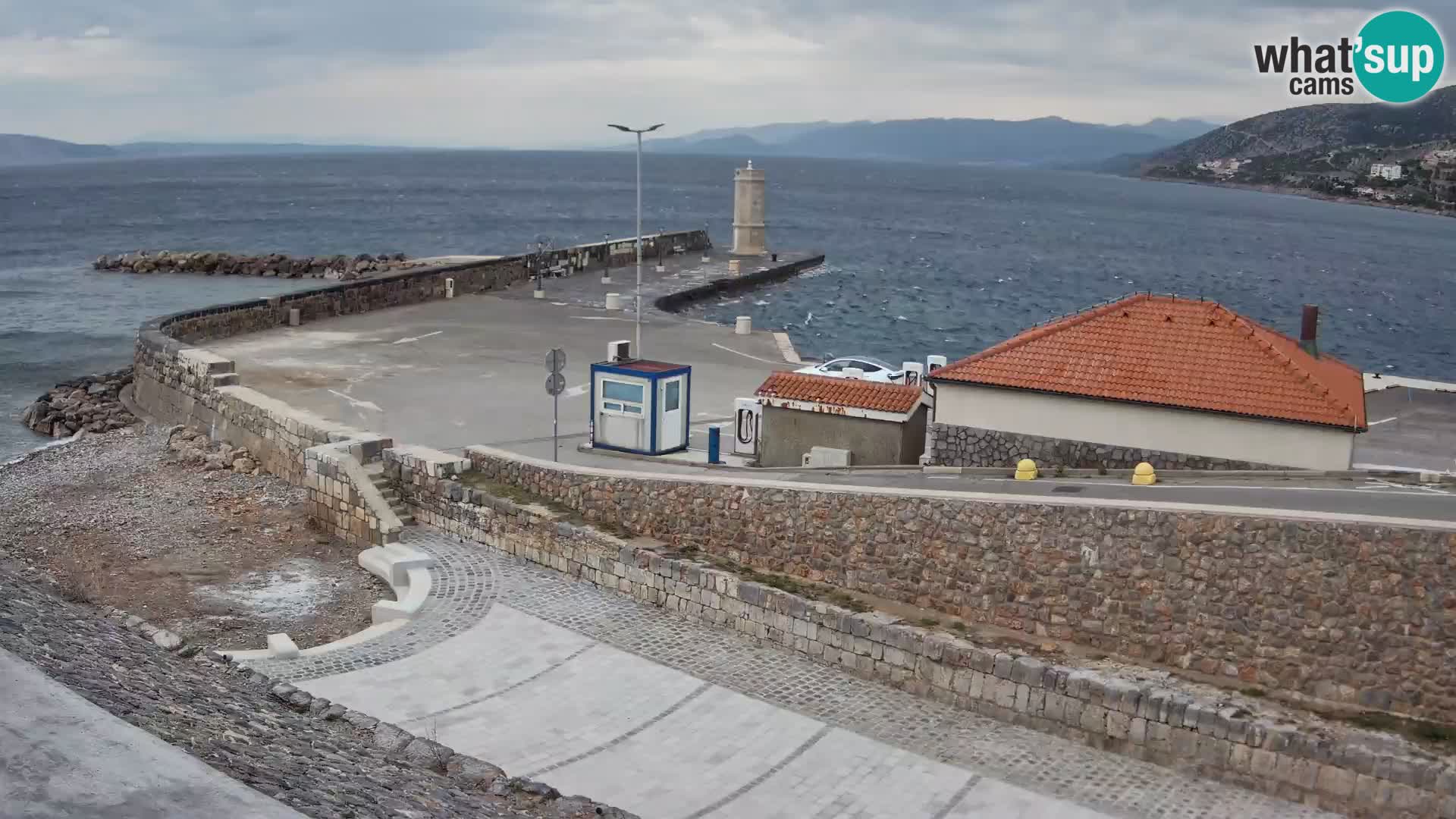 Senj Harbour Webcam – Breakwater & Lighthouse Live View