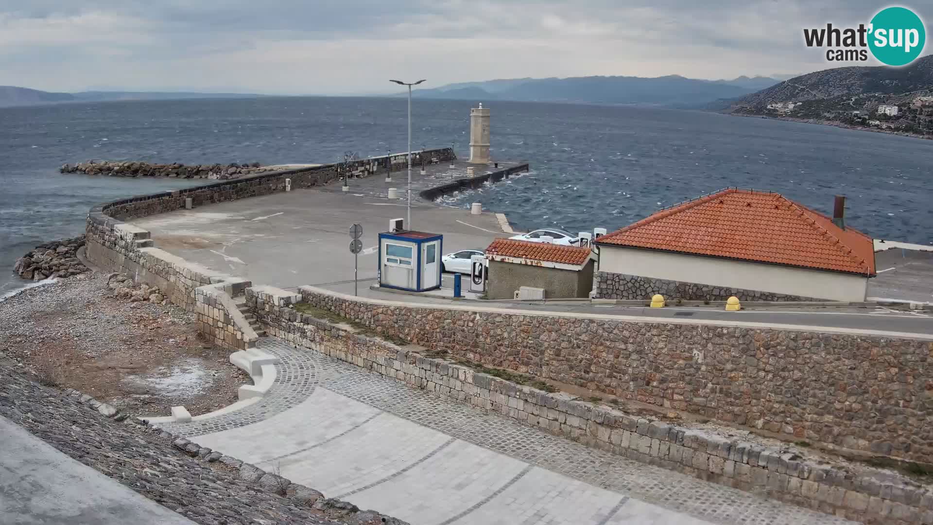 Senj Harbour Webcam – Breakwater & Lighthouse Live View