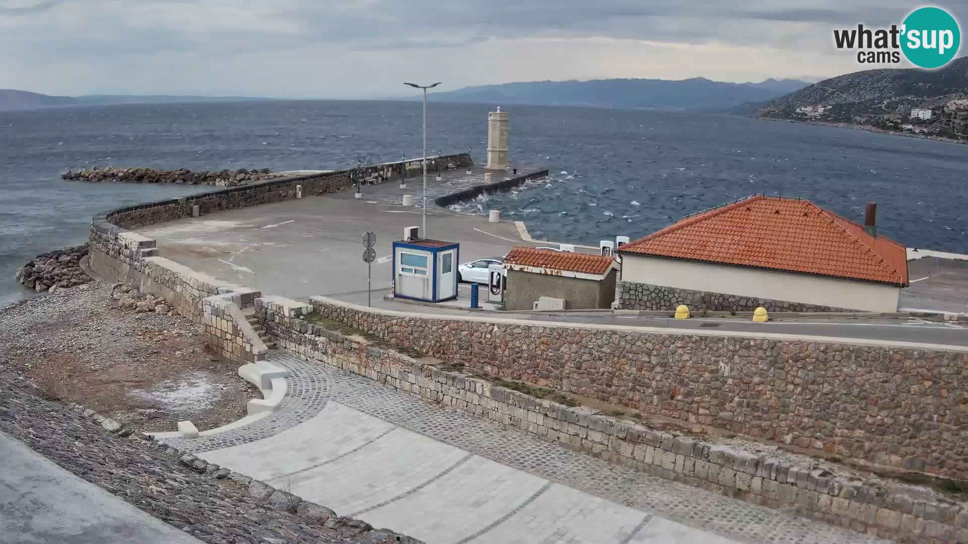 Senj Harbour Webcam – Breakwater & Lighthouse Live View